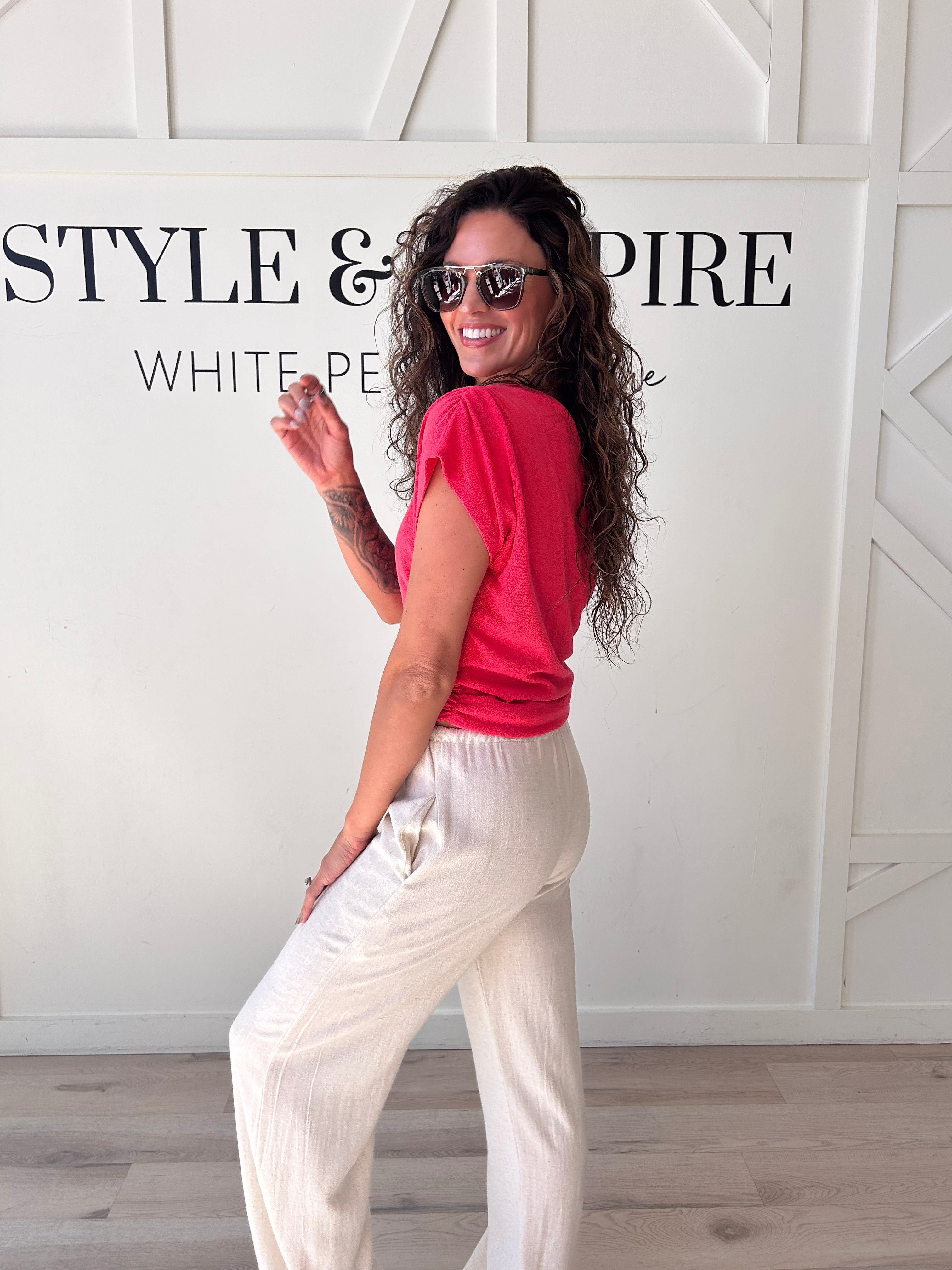 The Elise Open Back Crossover Top