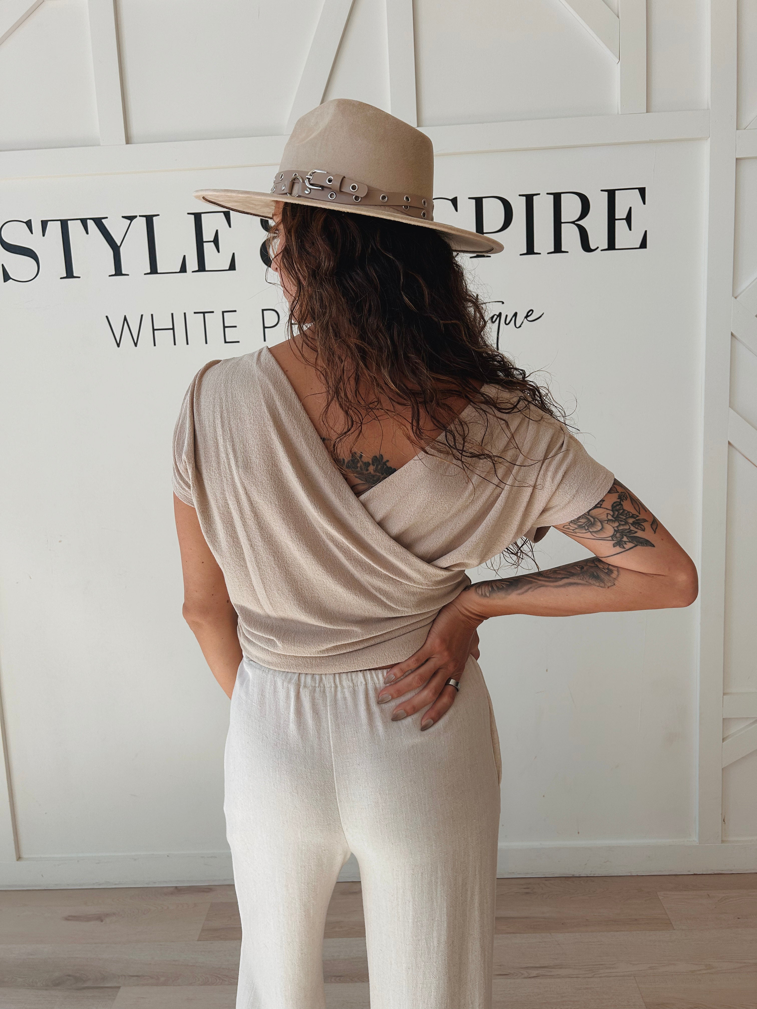 The Elise Open Back Crossover Top
