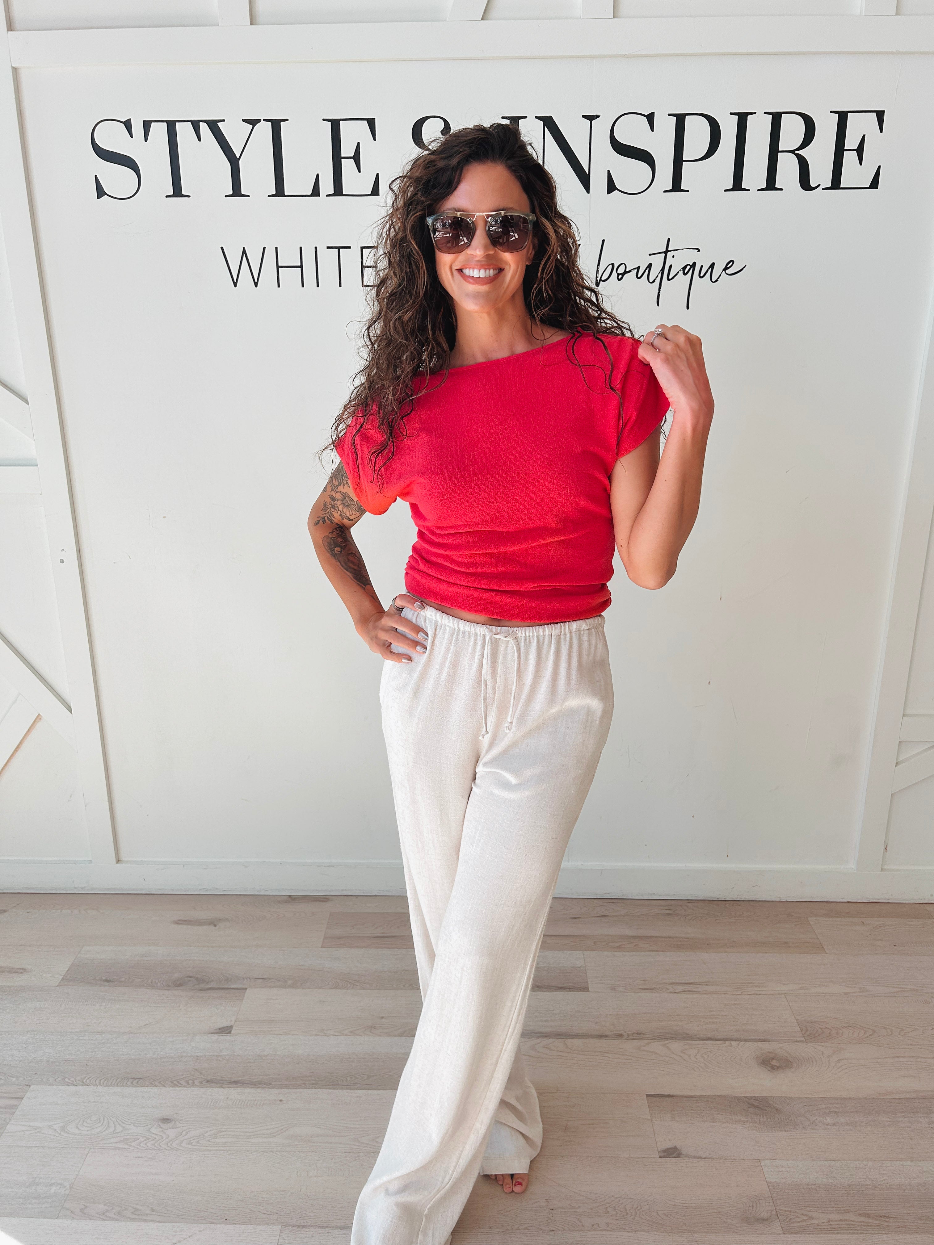 The Elise Open Back Crossover Top