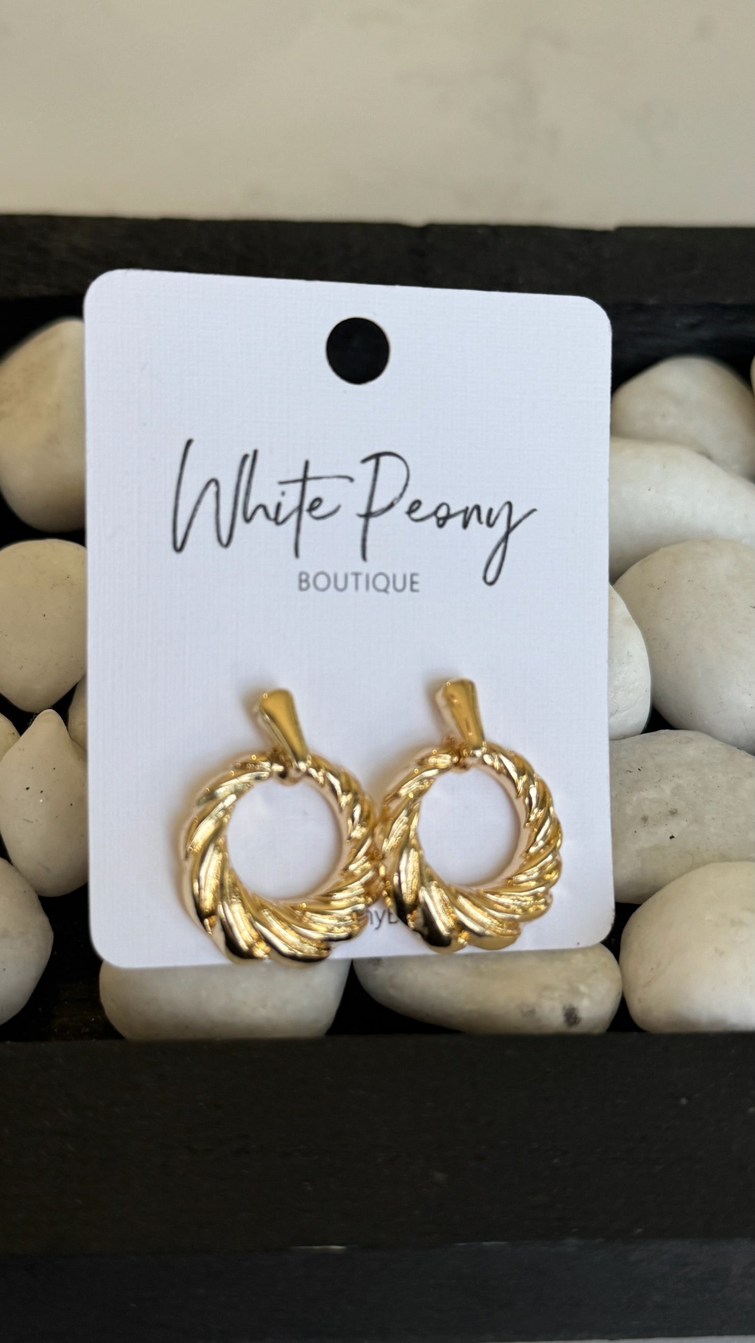 Open Wave Circle Post Earrings *Final Sale*