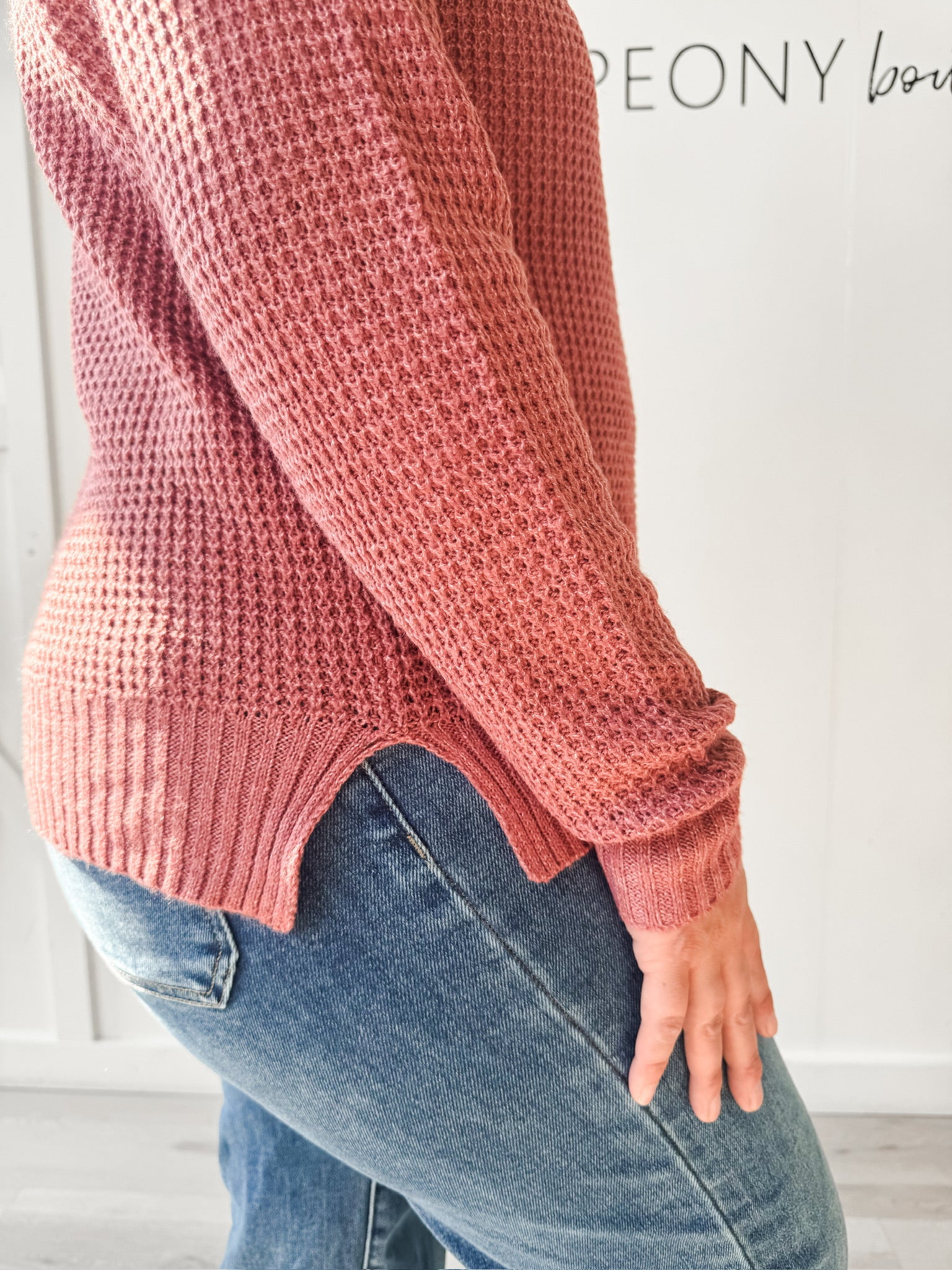 Mindy Waffle Sweater