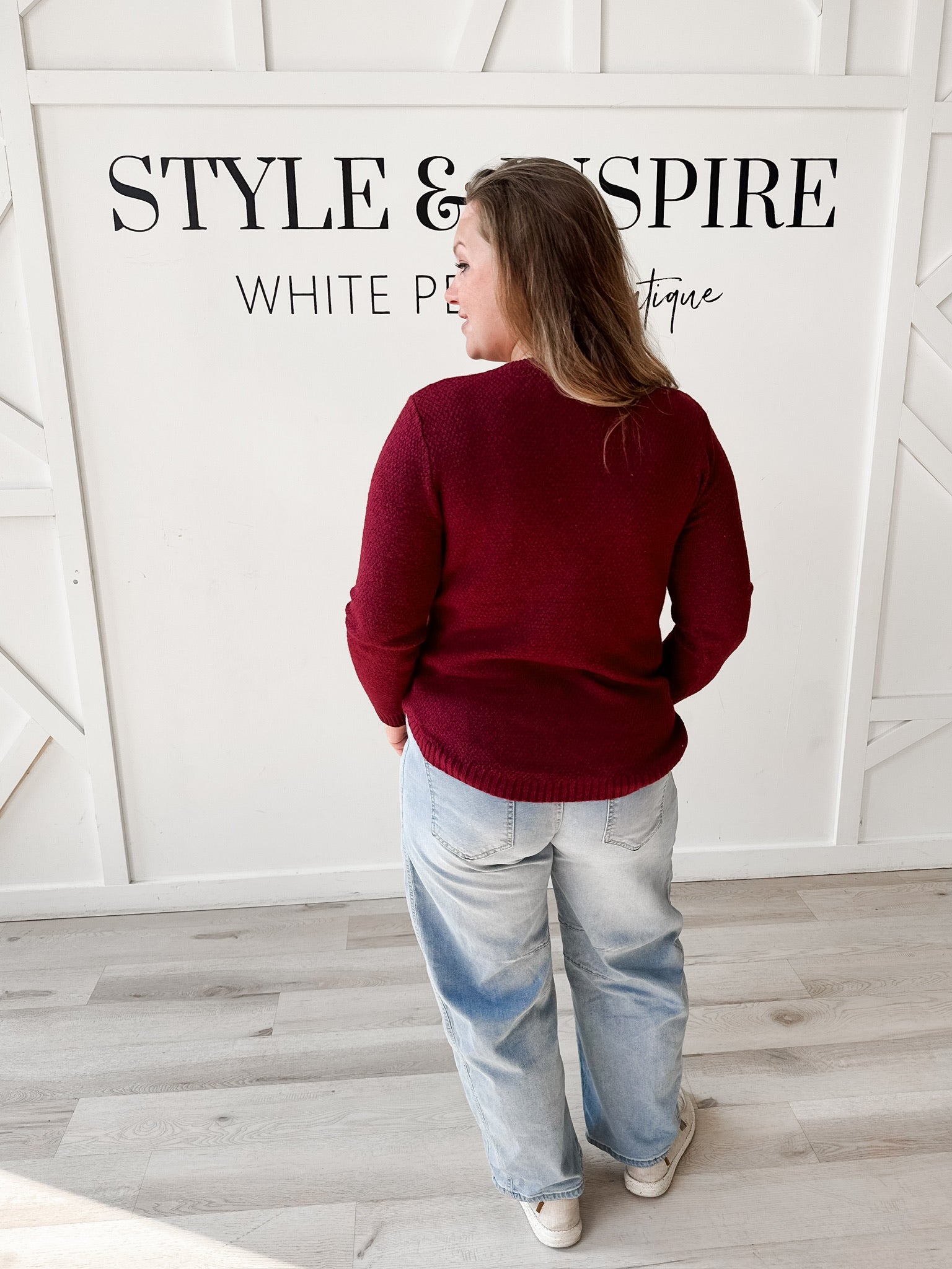 Hanna Marled Waffle Sweater