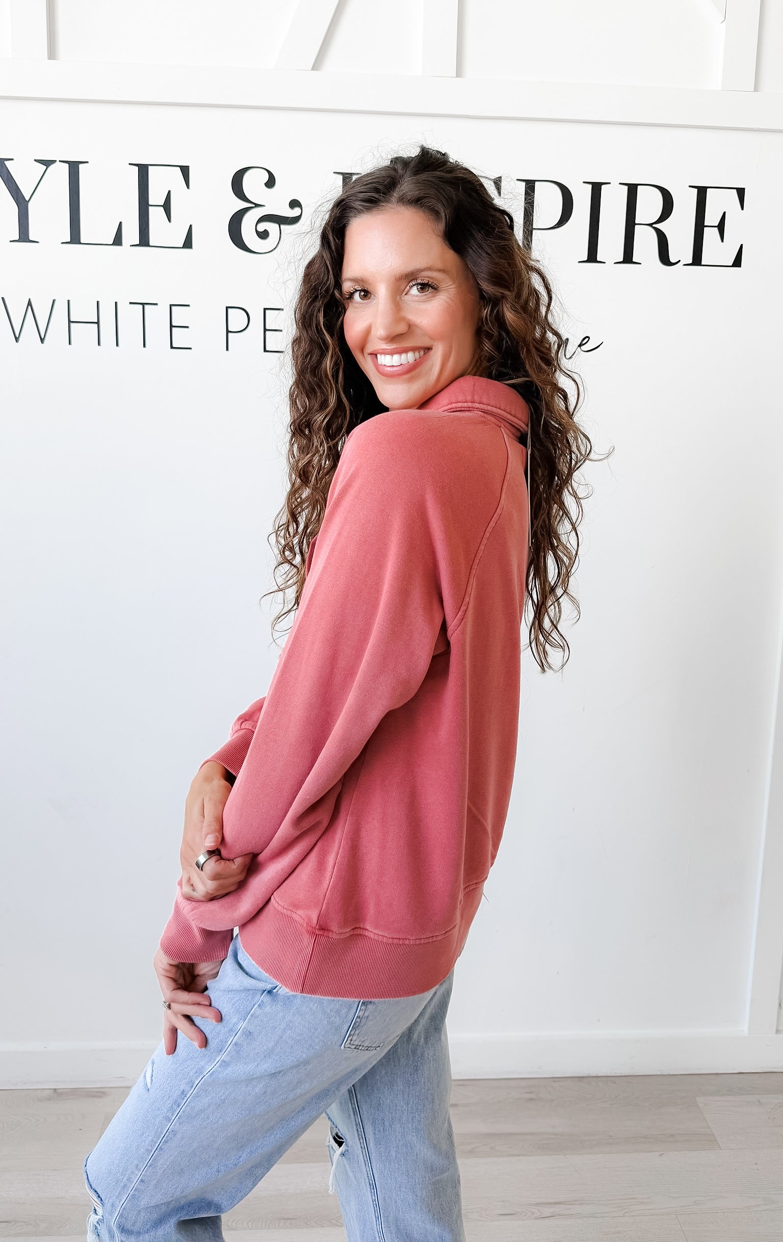 Priscilla Half Button Top