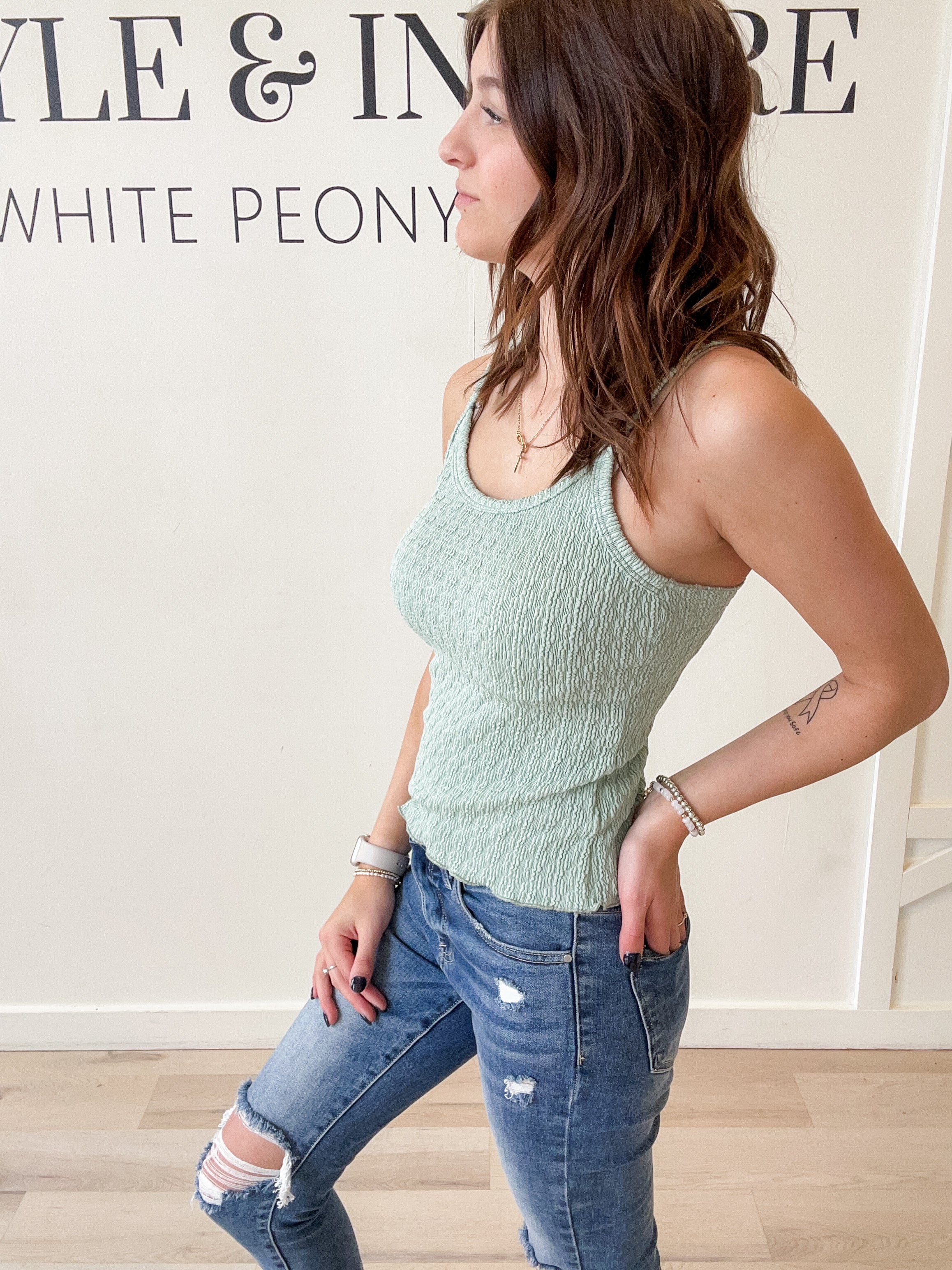 Camryn Textured Scoop Neck Tank *Final Sale*