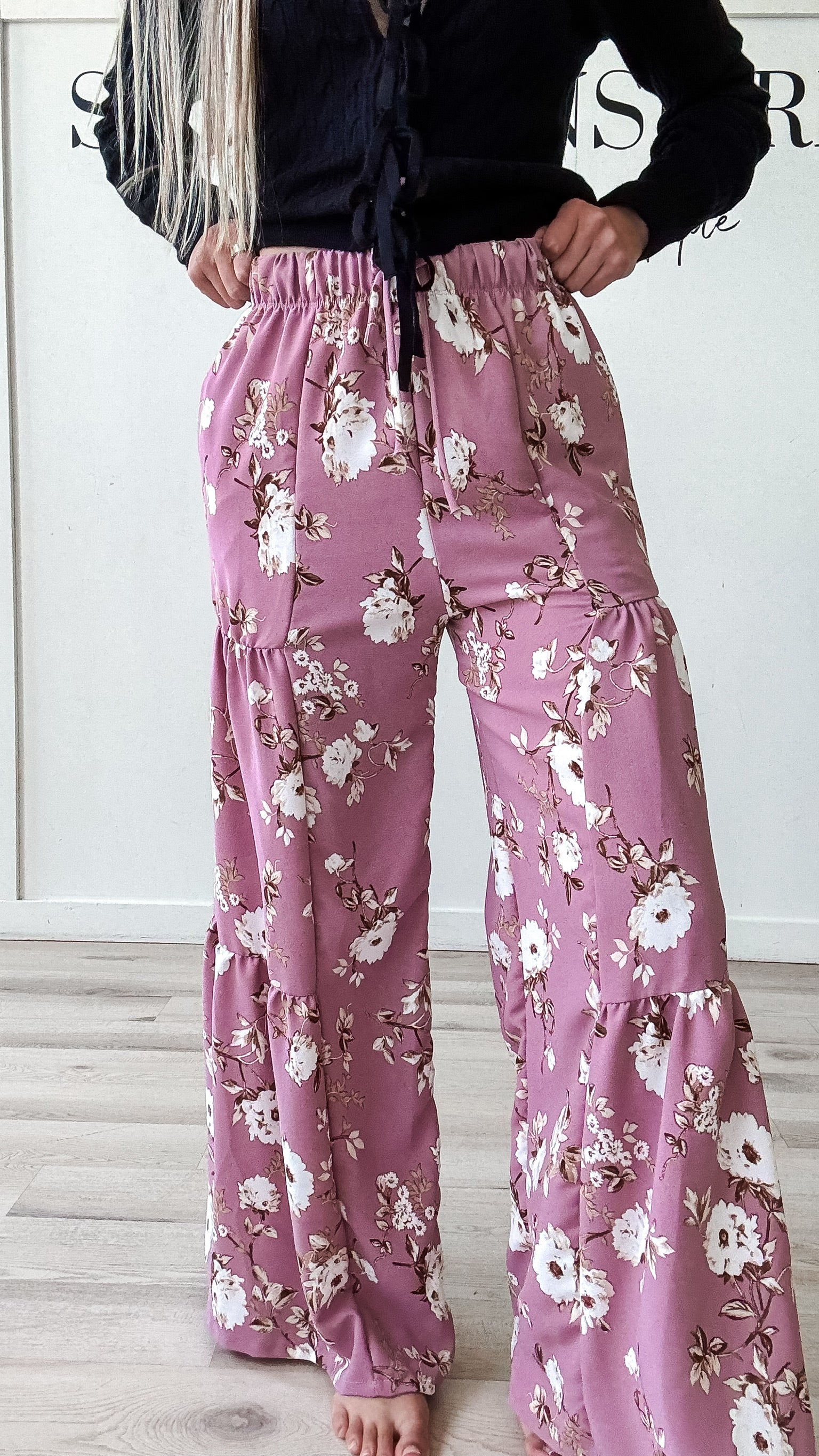 Luella Floral Wide Leg Pants
