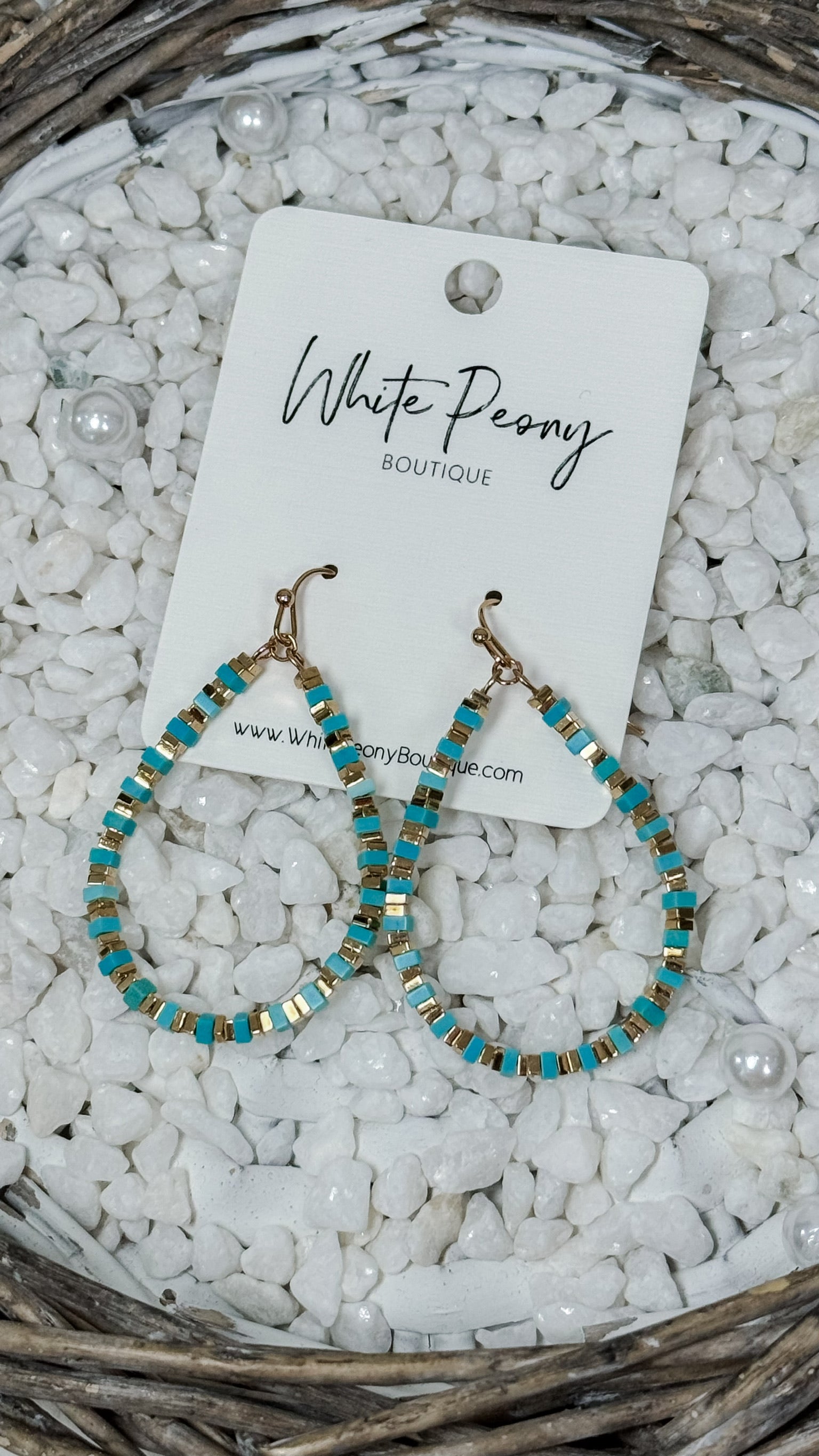 Open Teardrop Dangle Earrings