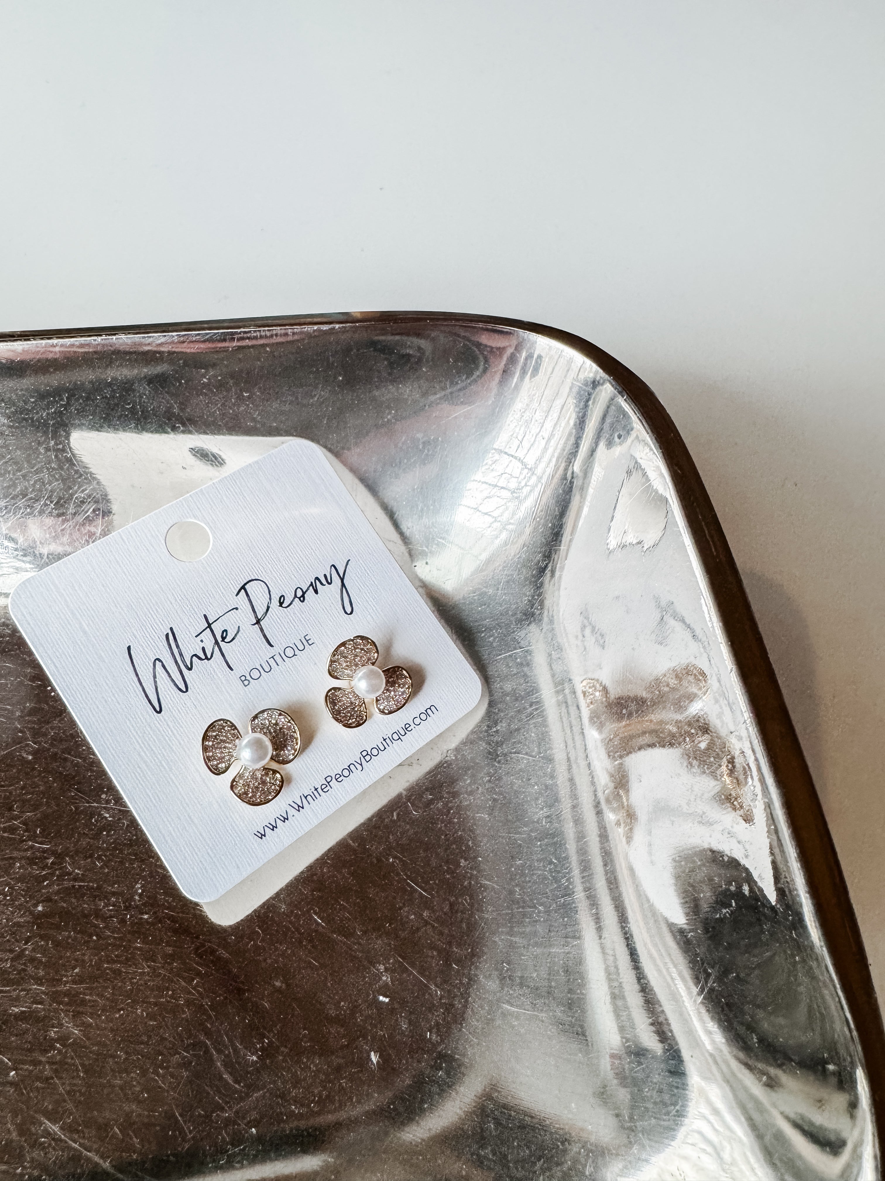 Pearl Pave Studs  *Final Sale*