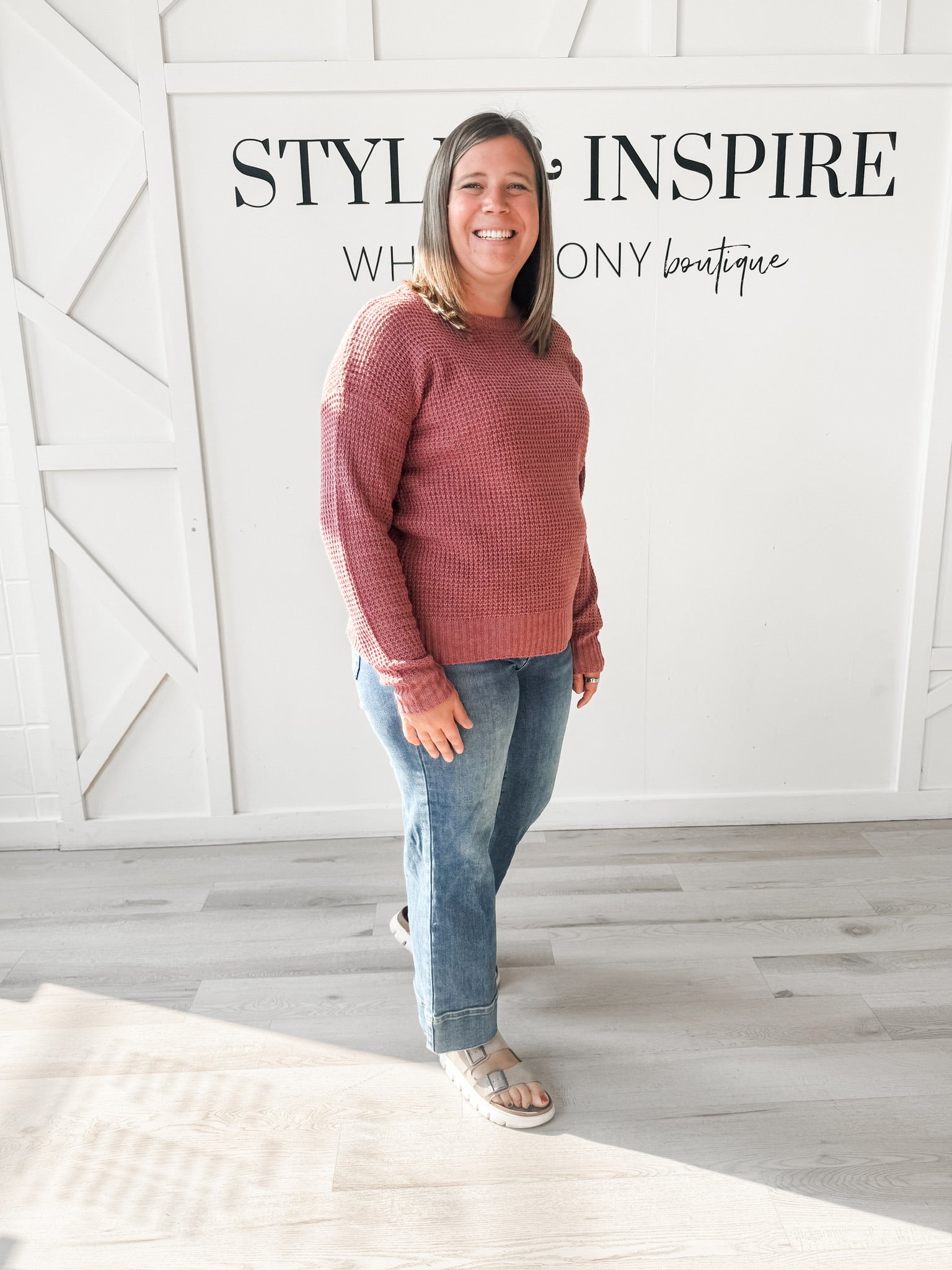 Mindy Waffle Sweater