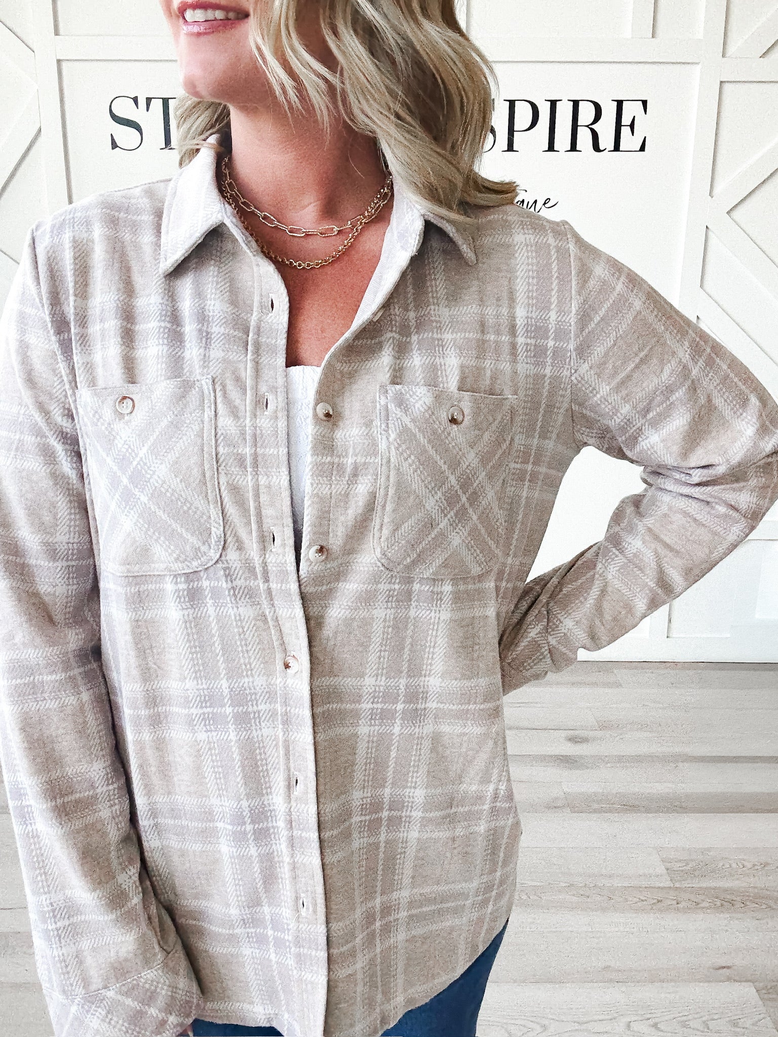 Maddy Brushed Plaid Shirt