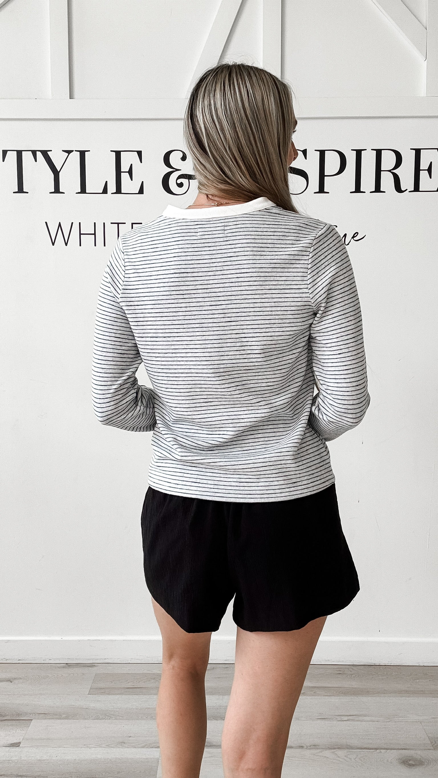 Aeris Contrast Henley Top