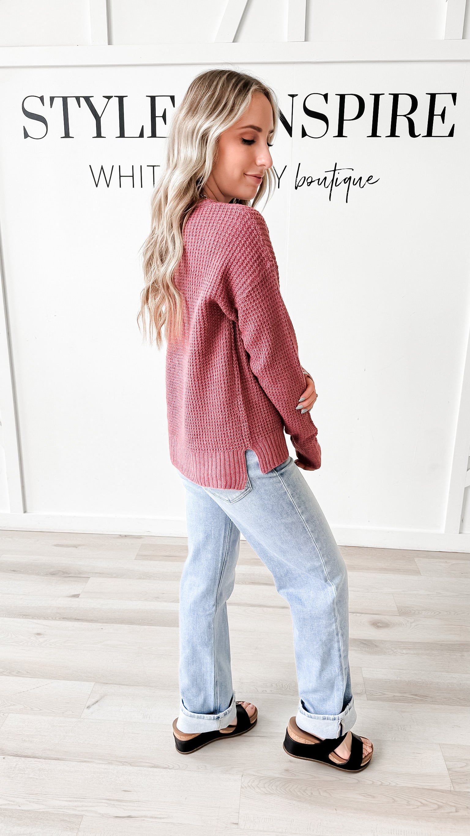 Mindy Waffle Sweater