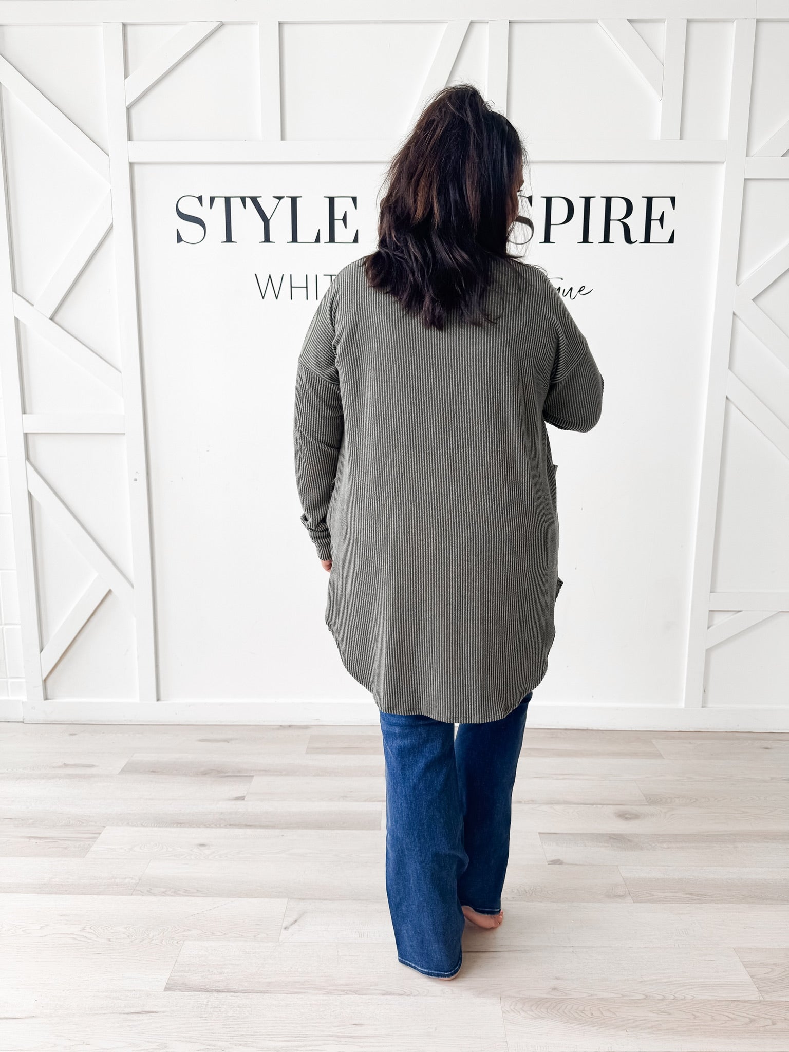 Gemini Urban Ribbed Open Cardigan