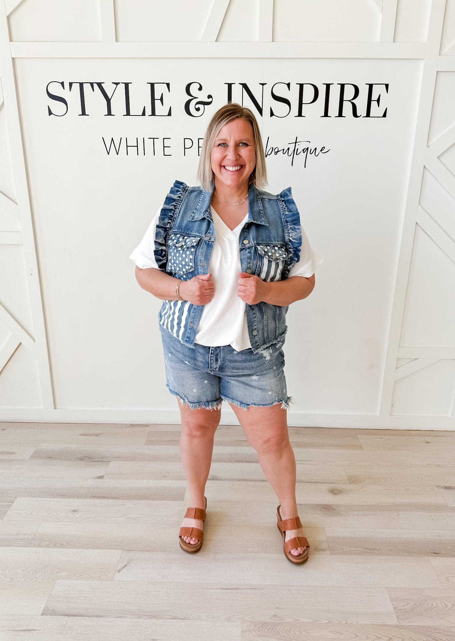 American Flag Ruffle Vest *FINAL SALE*