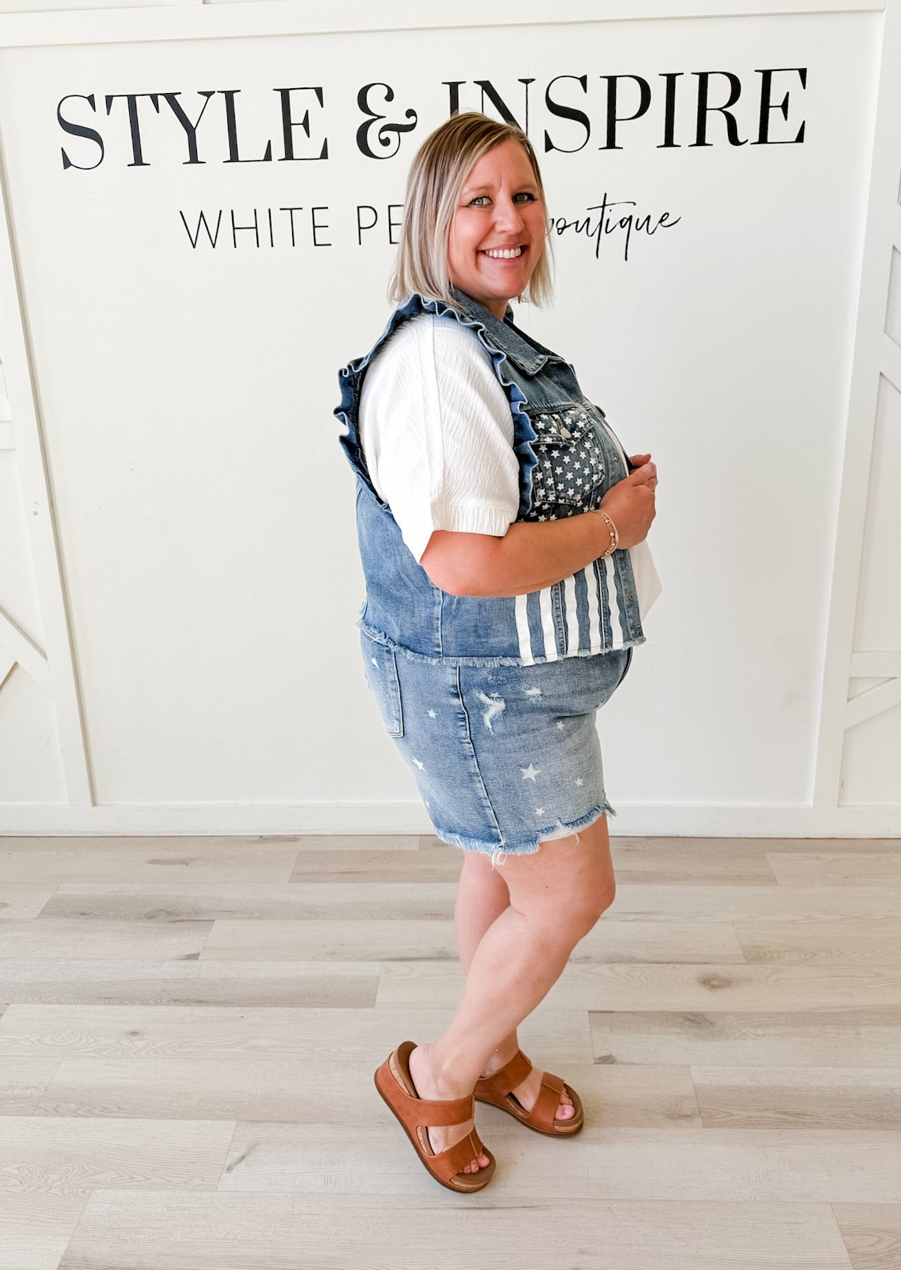 American Flag Ruffle Vest *FINAL SALE*