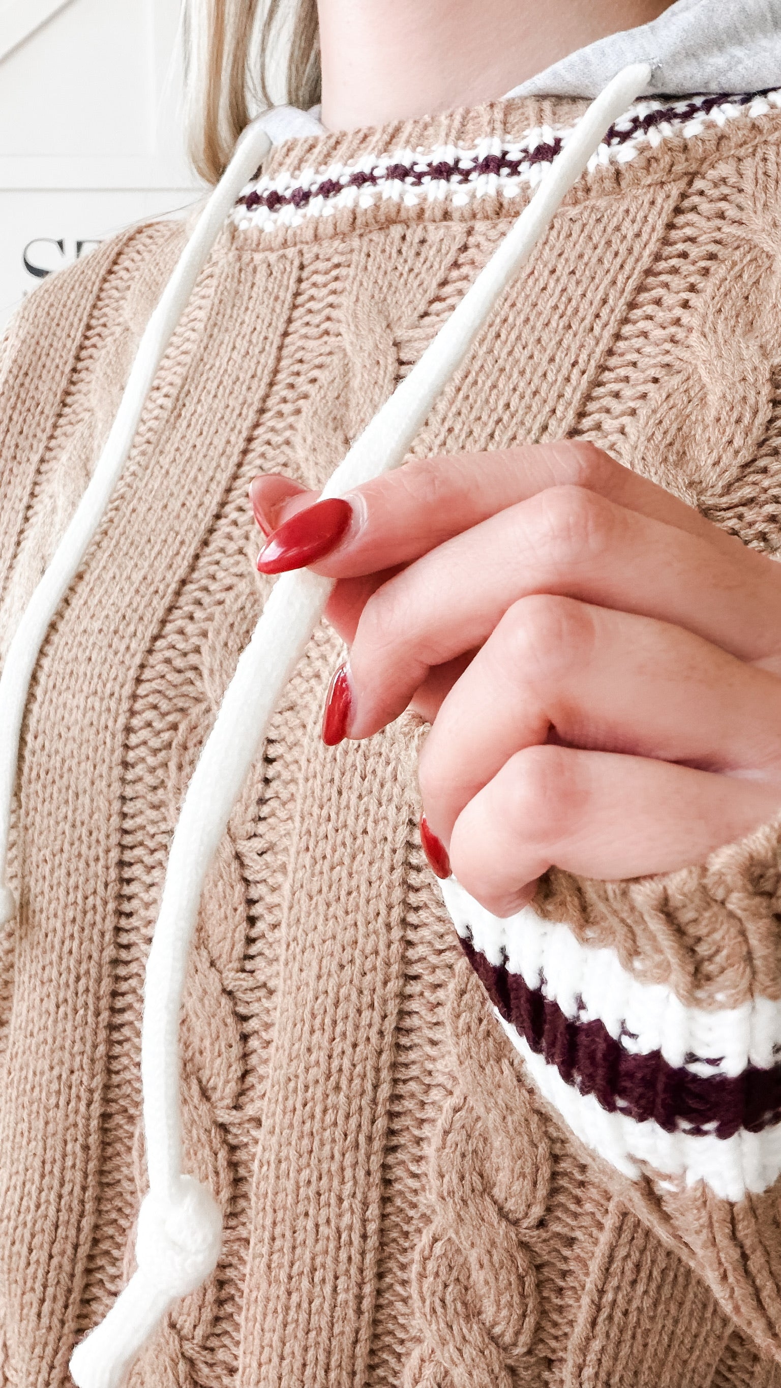 Cadence Contrast Hoodie Sweater