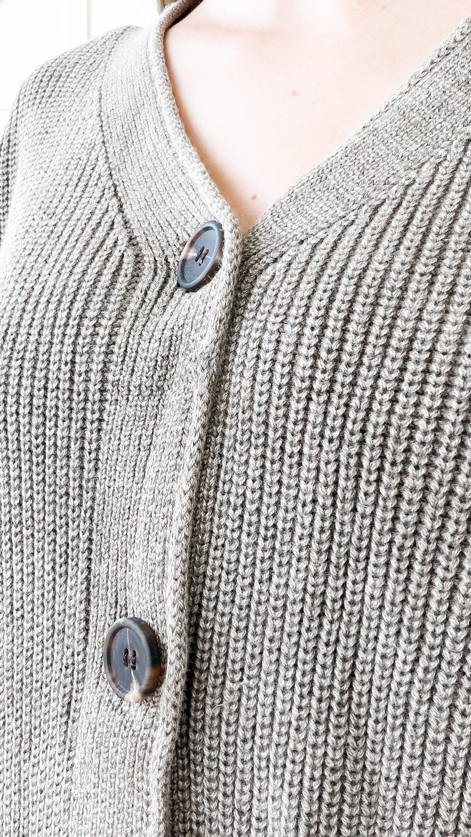 Tilly Washed Rib Button Cardigan