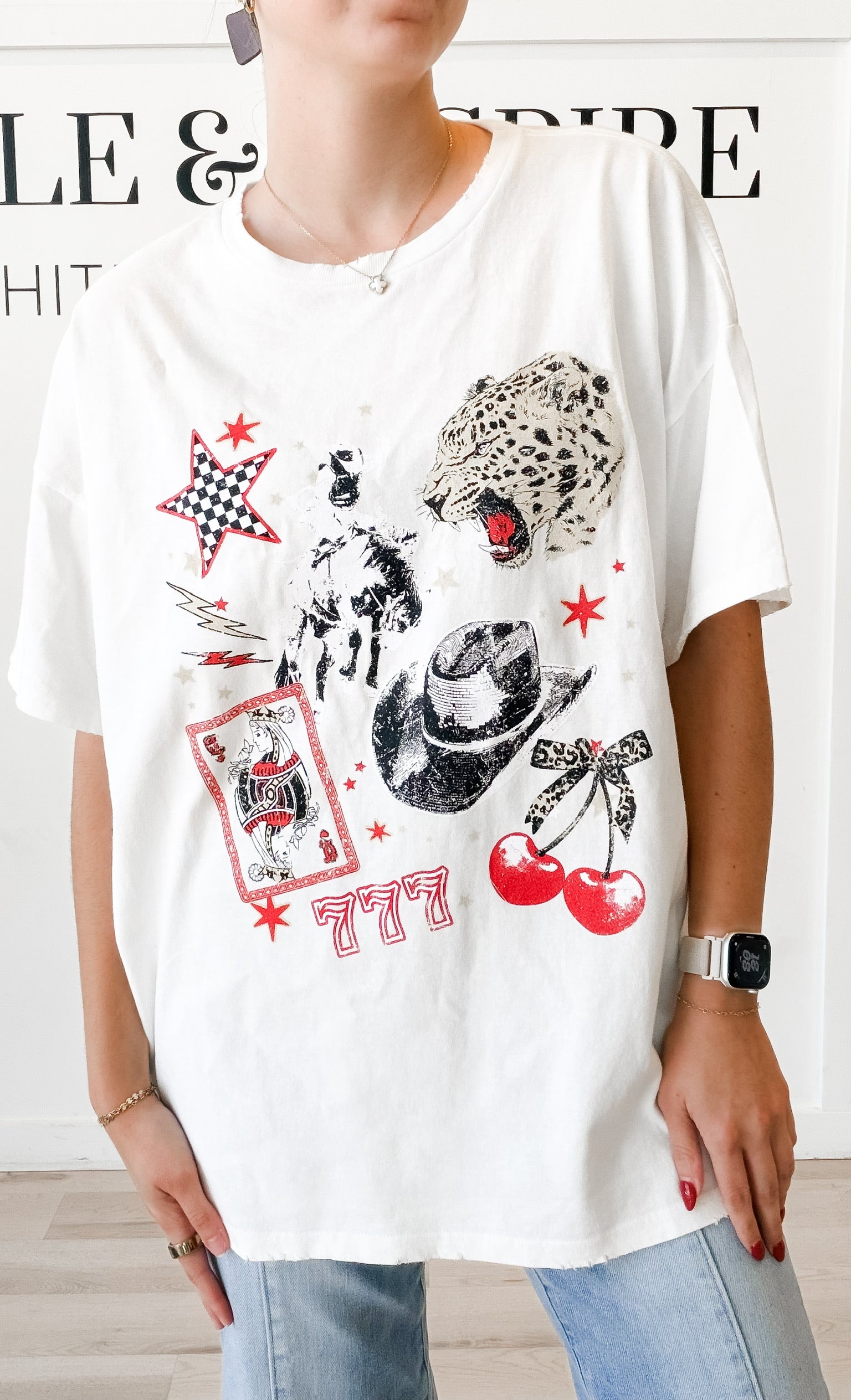 Western Collage Leopard Graphic Tee