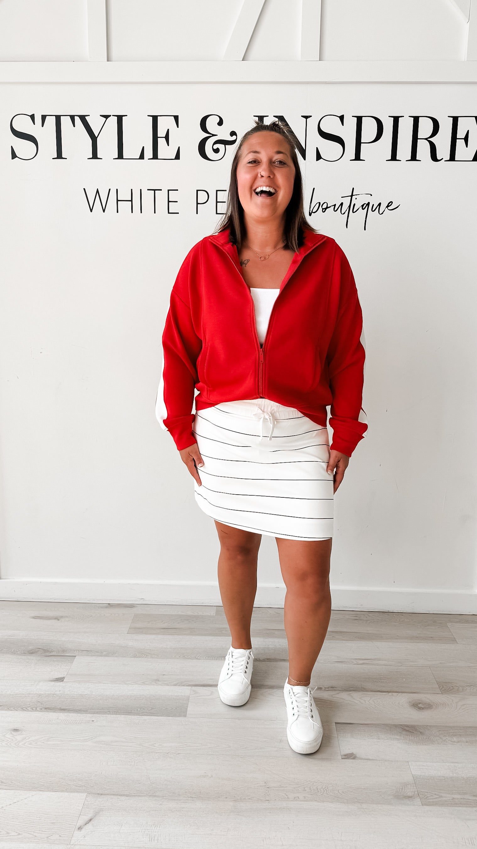 Amelia Modal Scuba Stripe Skort *Final Sale*