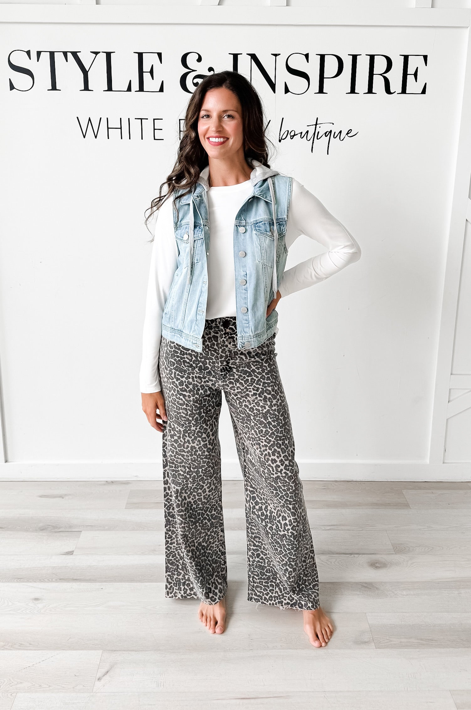 Timmie Hooded Jean Vest