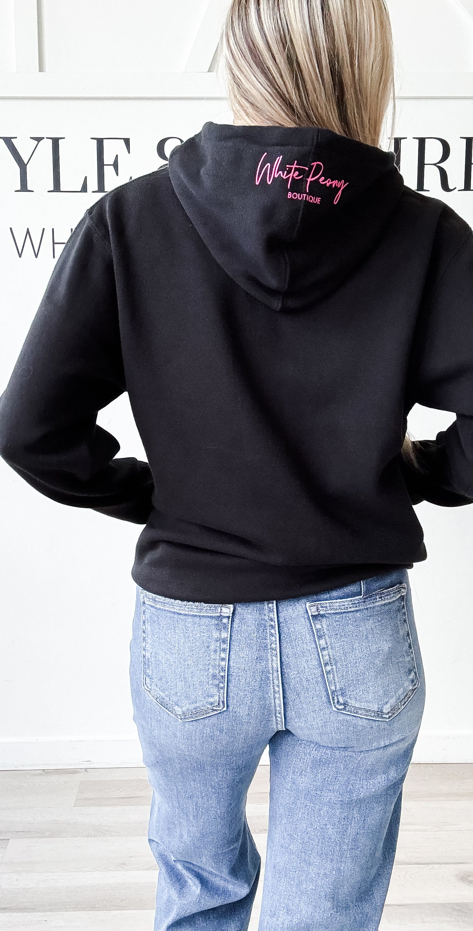 White Peony Puff Sweatshirt