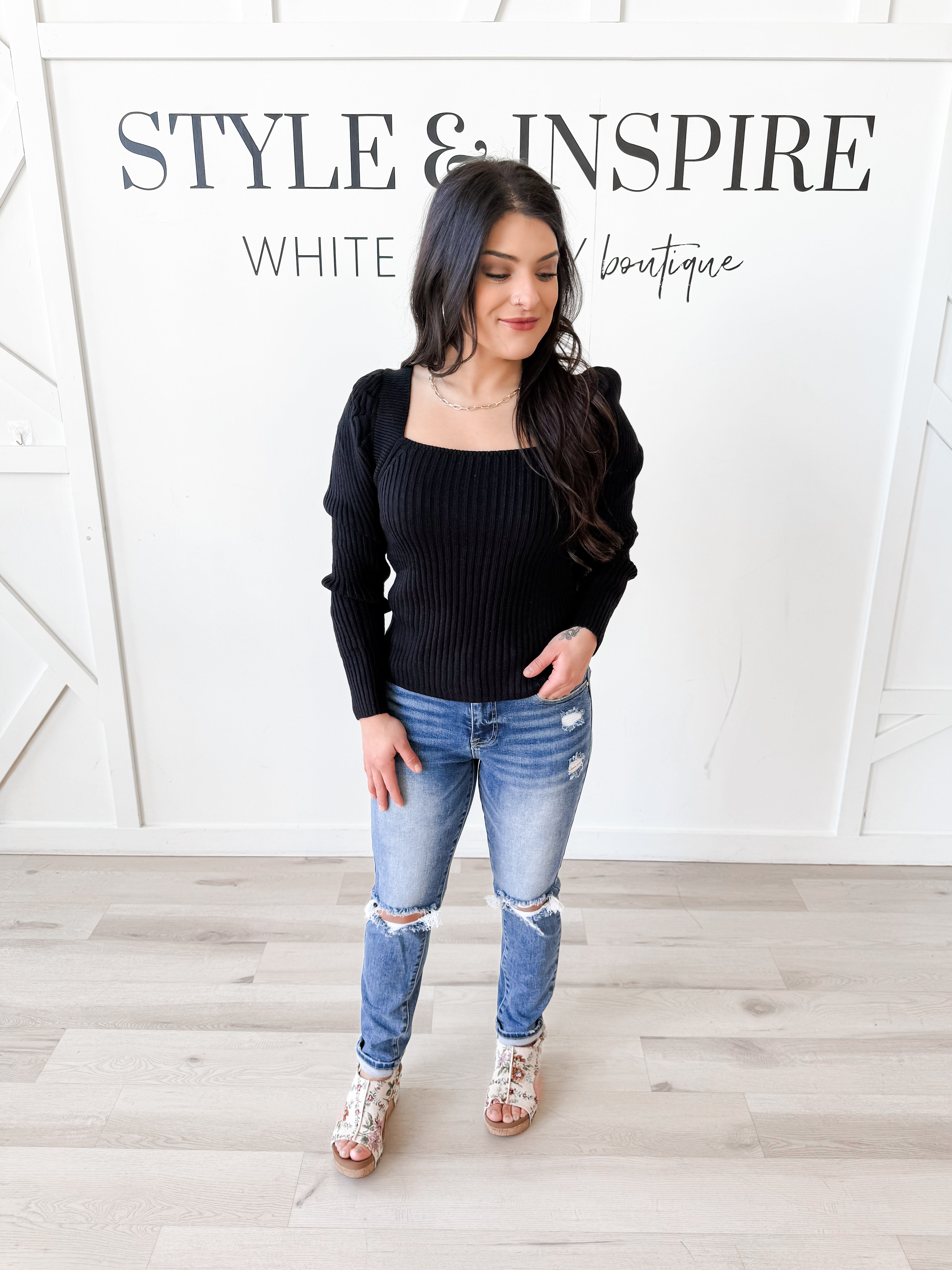 Monica Cable Knit Fitted Sweater. *Final Sale*