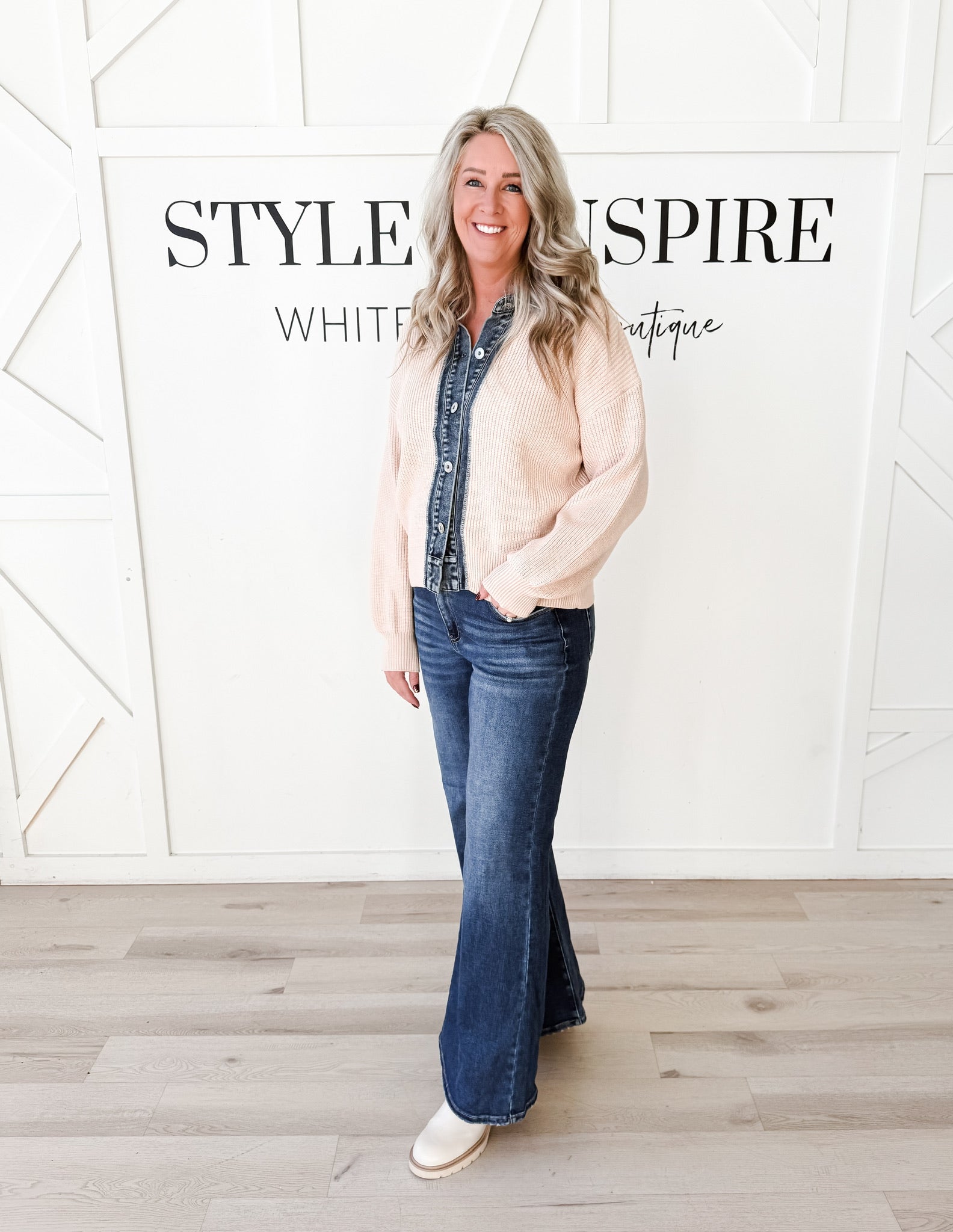 Risen Front Yoke Detail Wide Jean