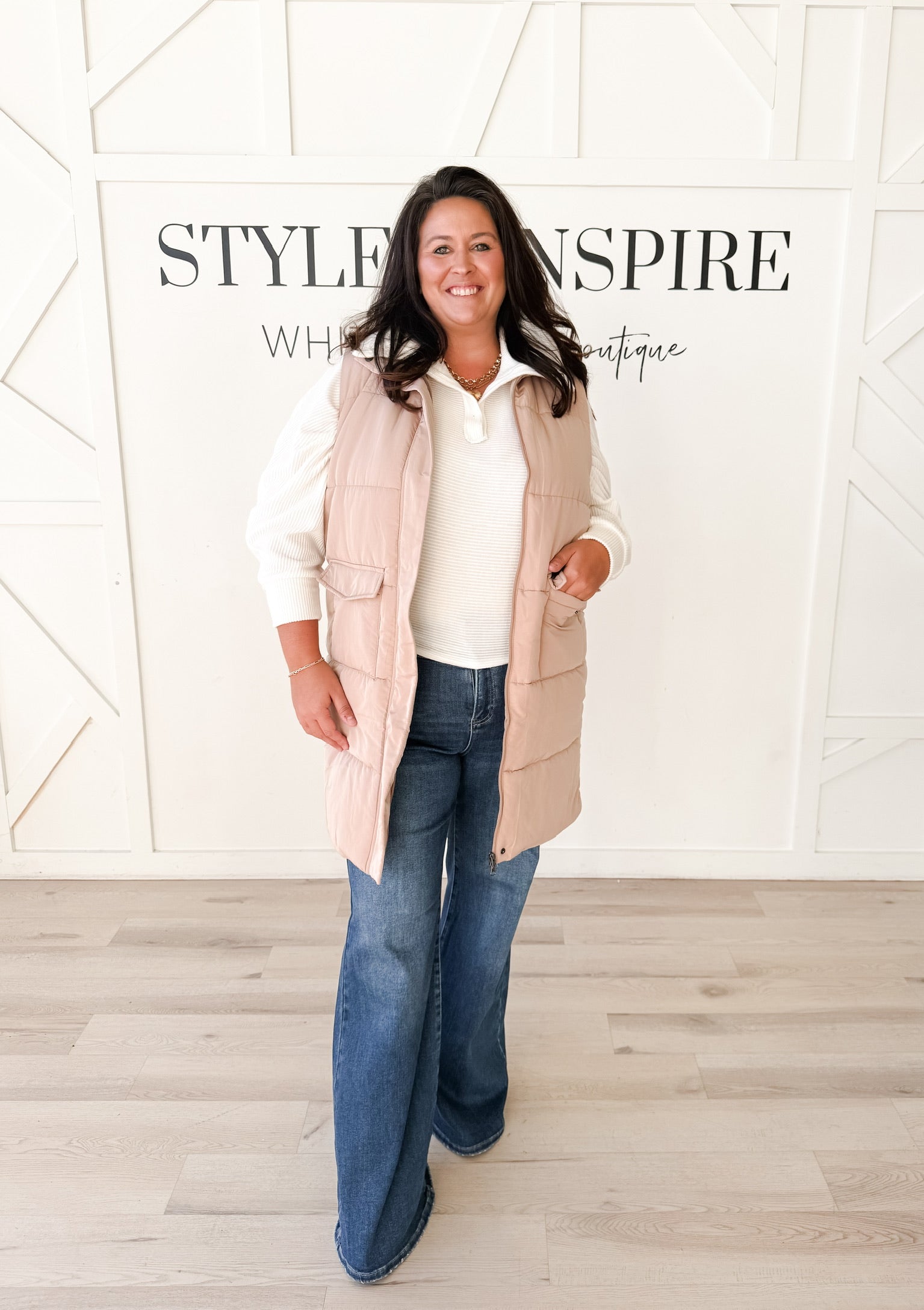 Gwen Long Quilted Vest