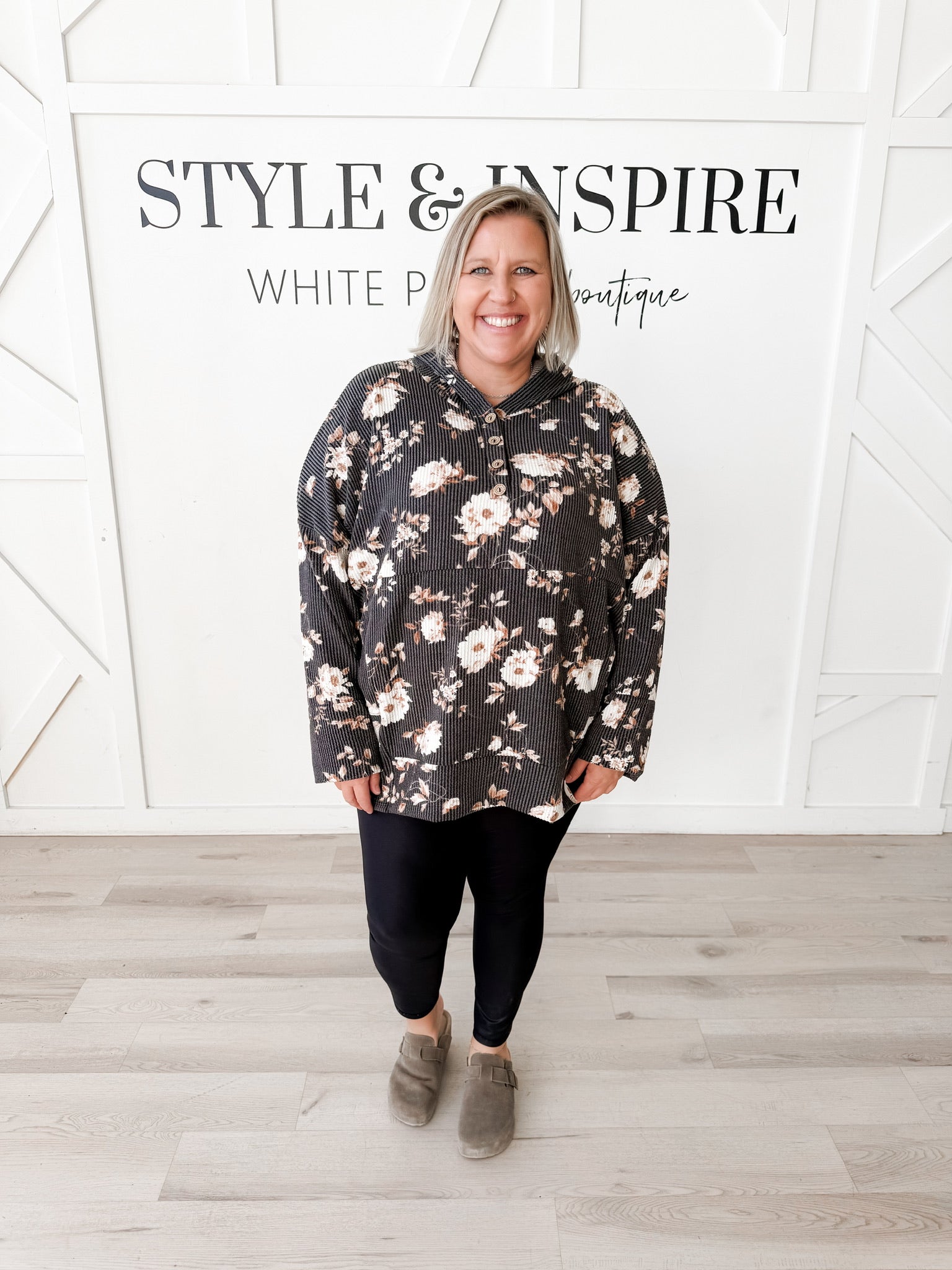 Rebecca Floral Ribbed Top