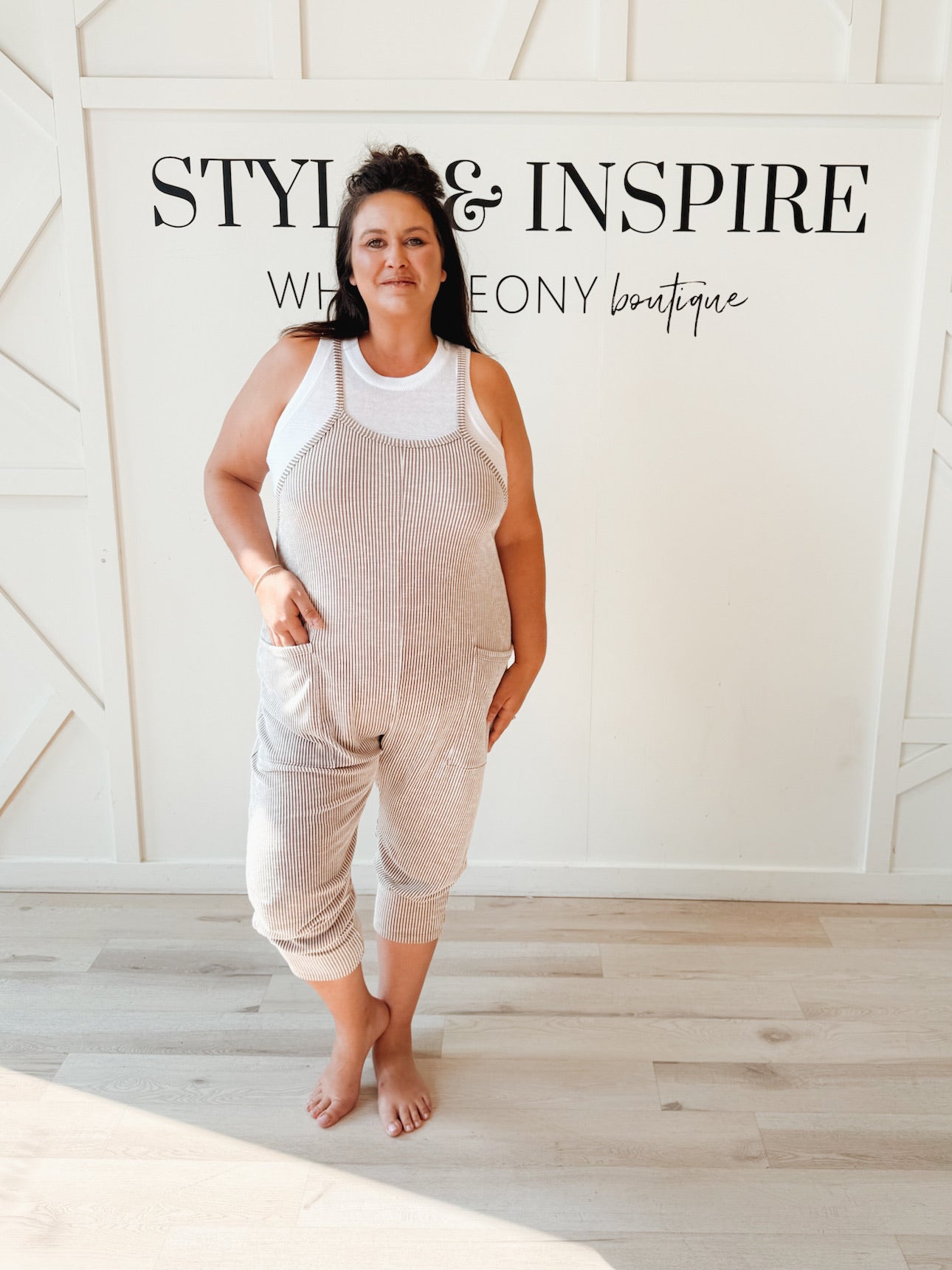 Trudy Spaghetti Strap Ribbed Jumpsuit