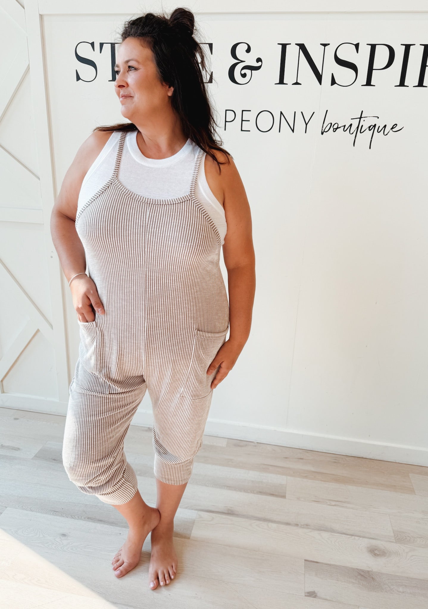 Trudy Spaghetti Strap Ribbed Jumpsuit