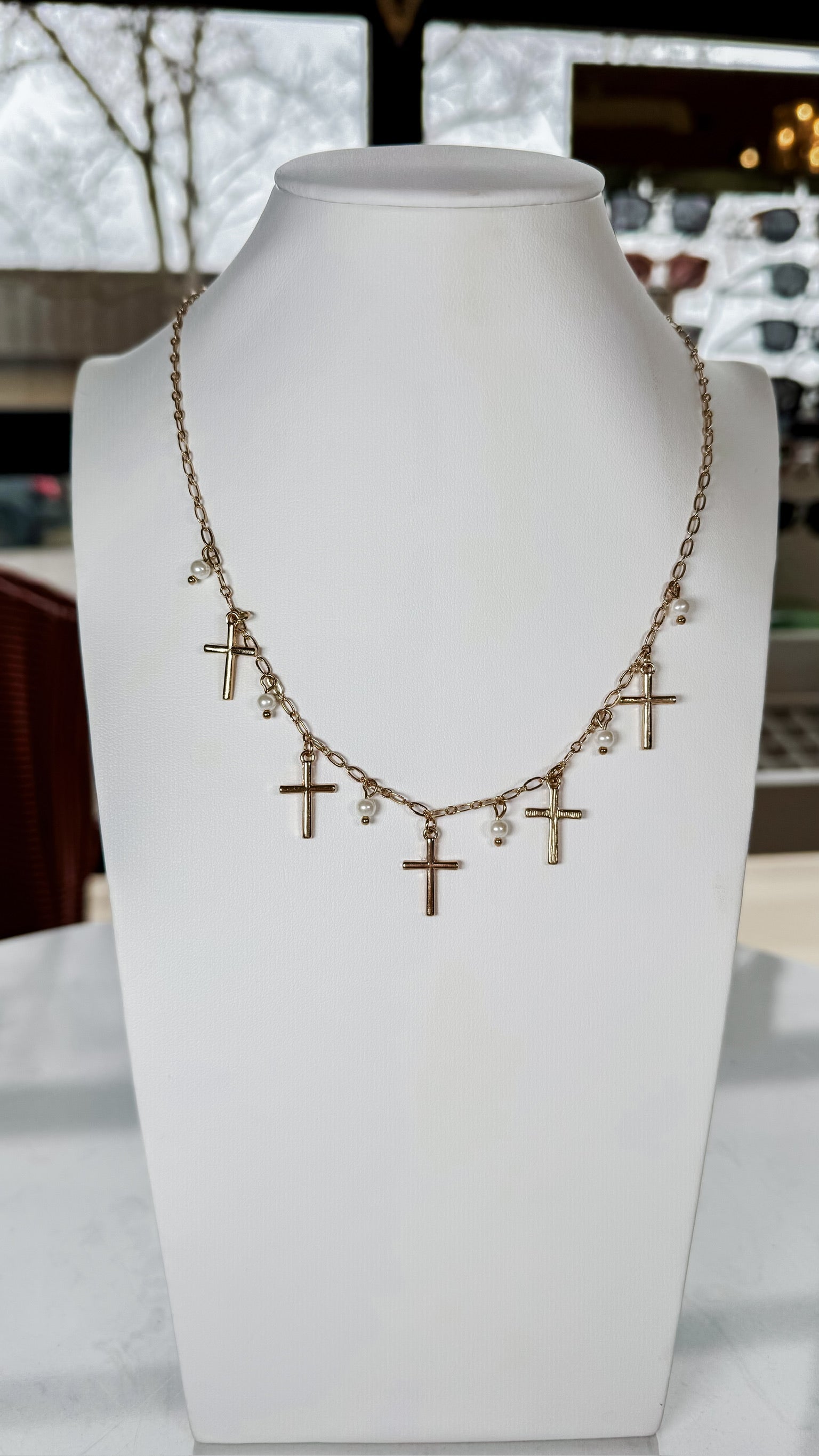Cross Charm Necklace. *Final Sale*