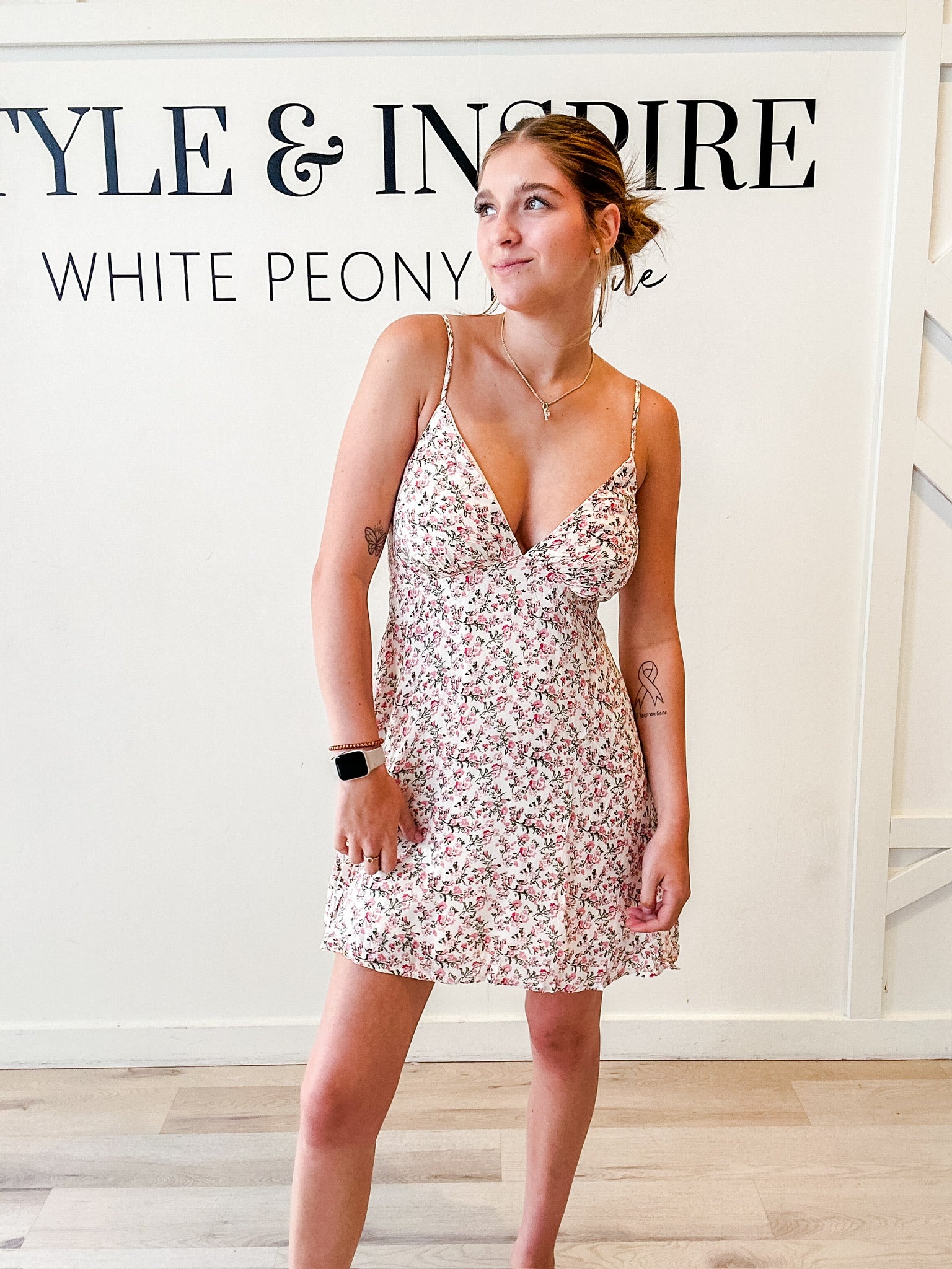 Kyla V-Neck Floral Mini Dress *FINAL SALE*