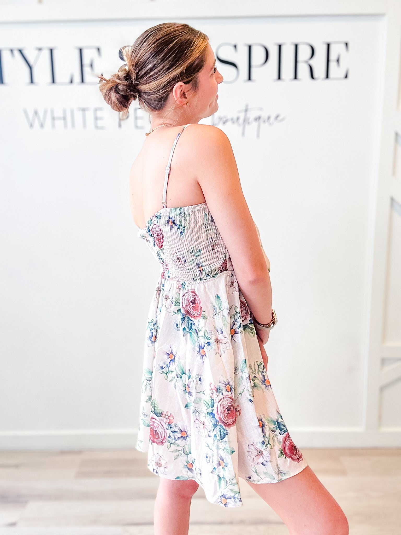 Tawna Front Tie Floral Mini Dress