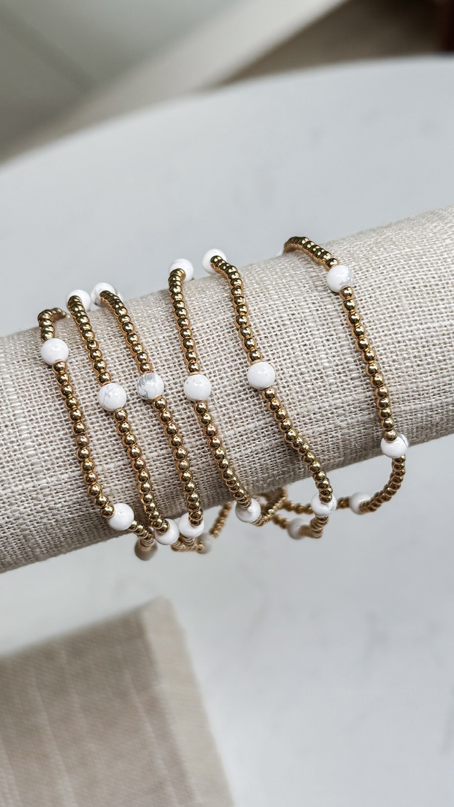 Delicate Gold Bead and Accent Bead Bracelets. *Final Sale*