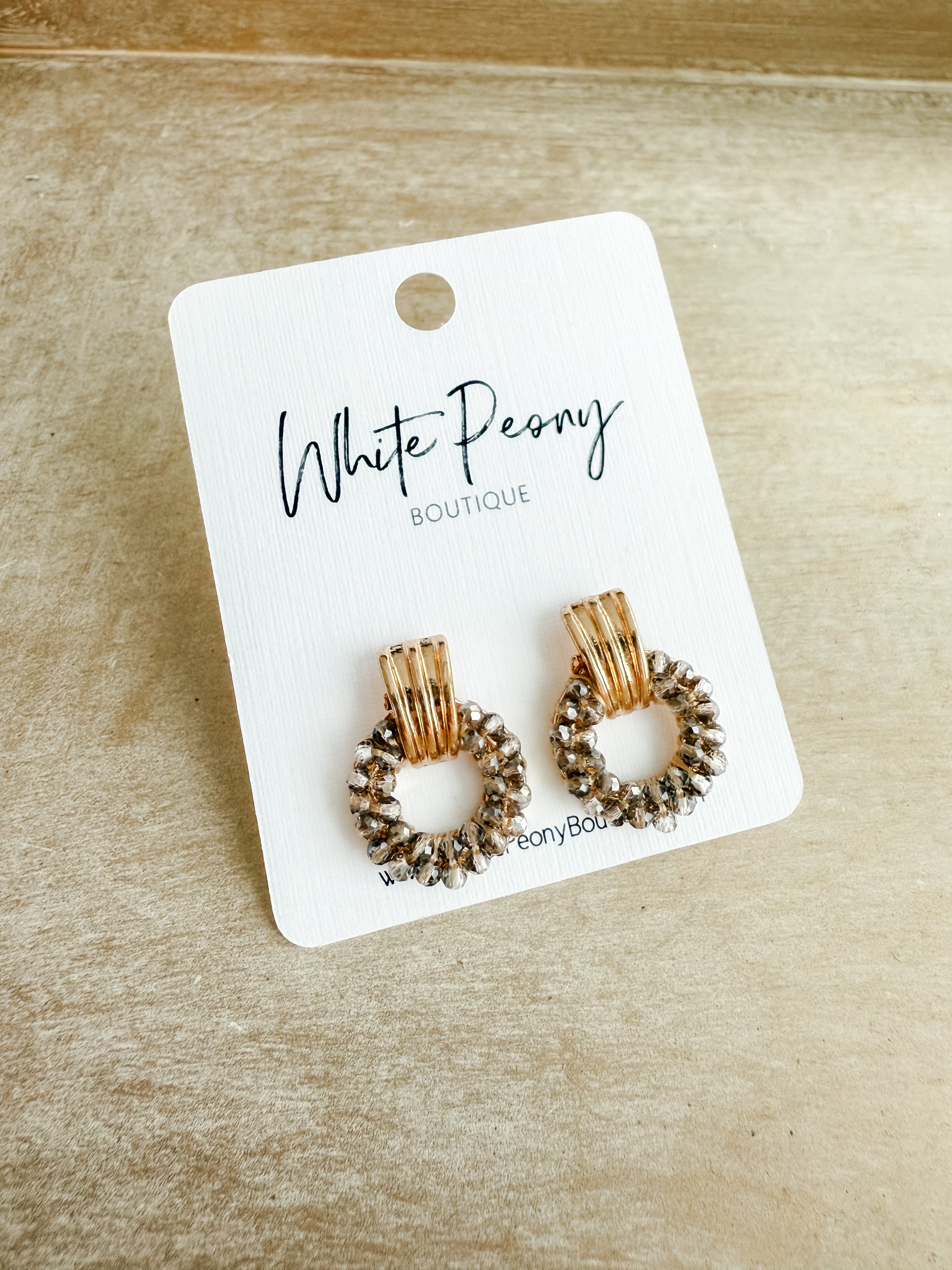 Beaded Door Knocker Style Earrings. *Final Sale