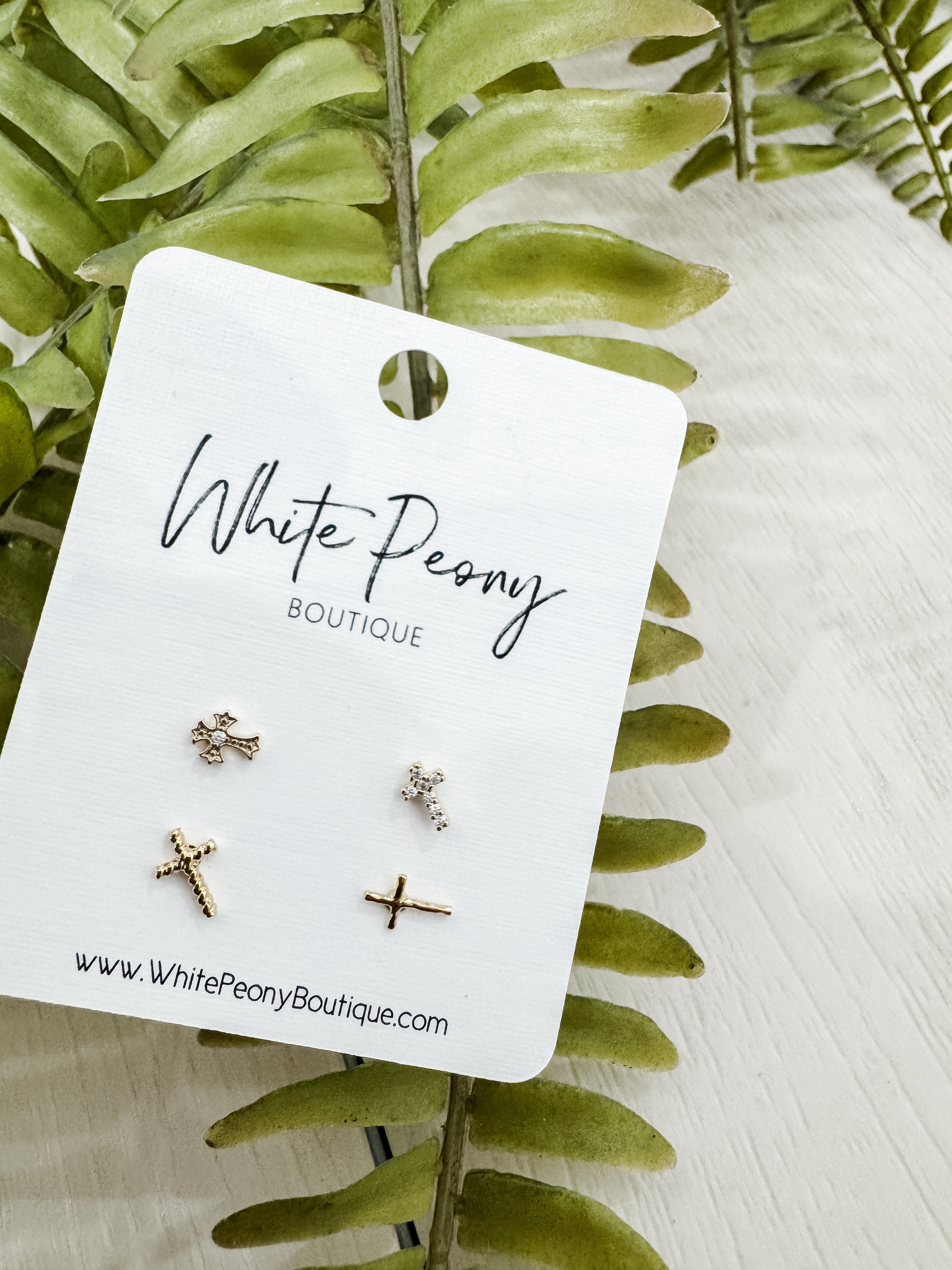 Single Cross Stack Earrings   *Final Sale*