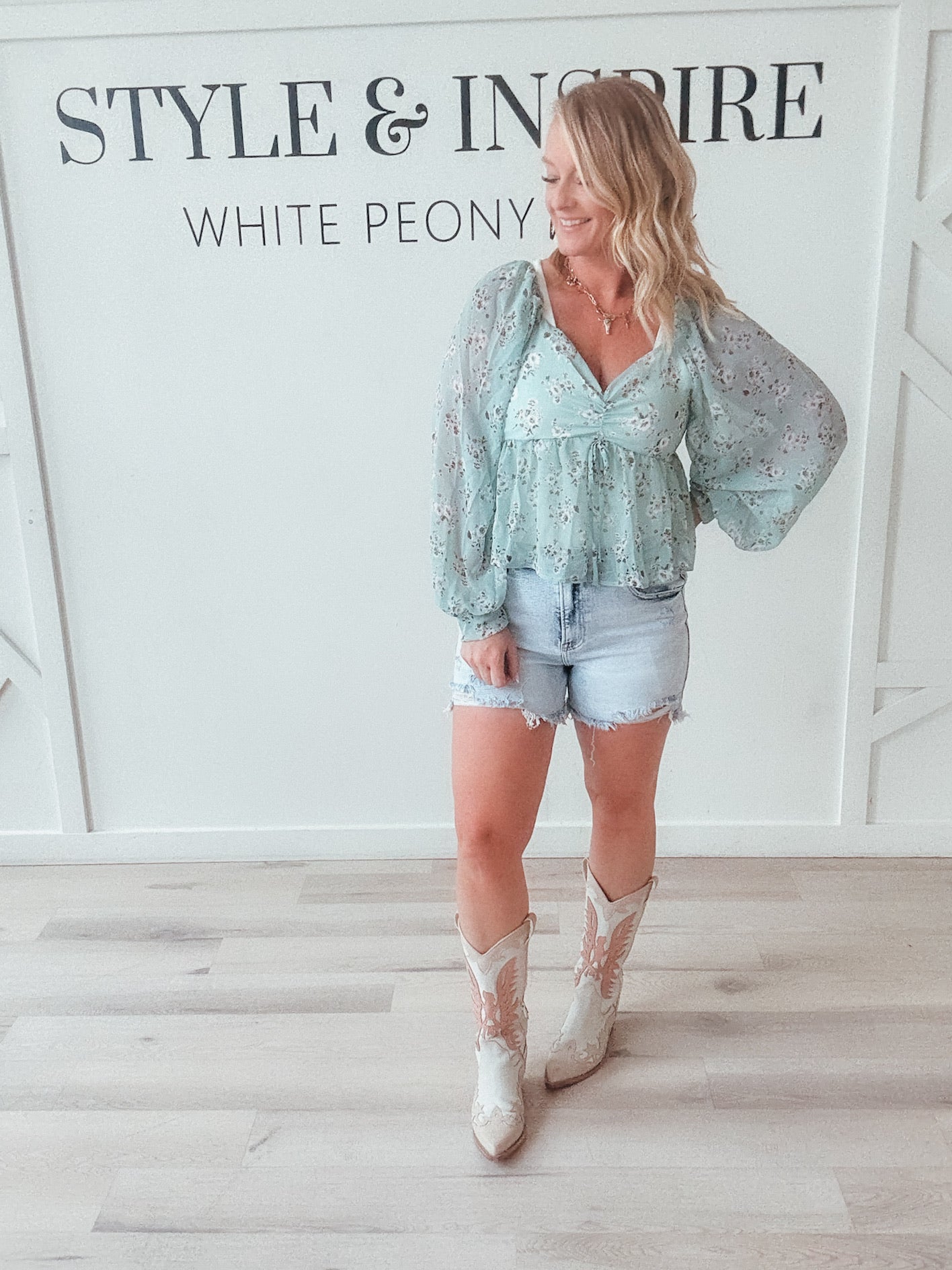 Elaine Floral Babydoll Top