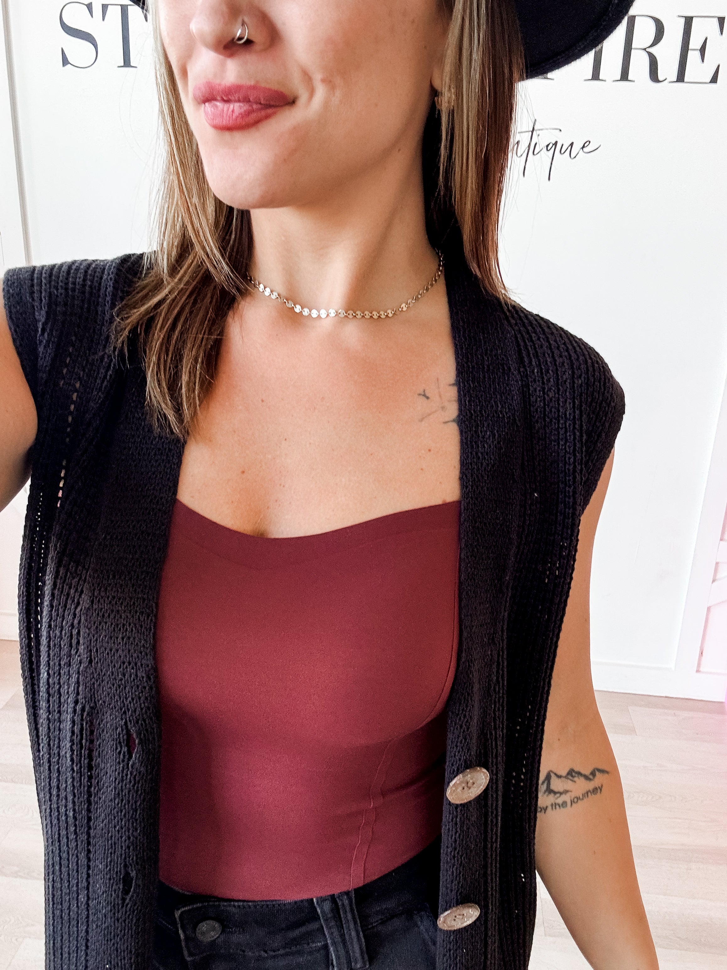 Harper Open Knit Sweater Vest