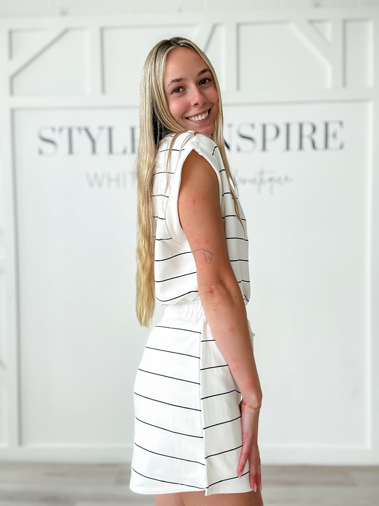 Amelia Modal Scuba Stripe Skort *Final Sale*