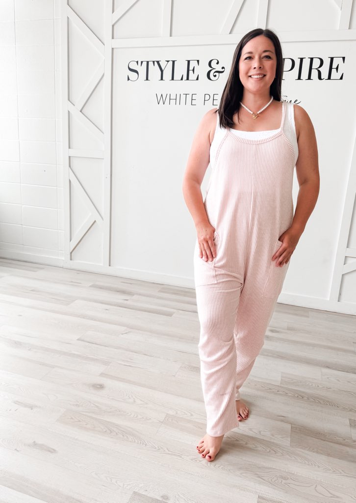 Trudy Spaghetti Strap Ribbed Jumpsuit