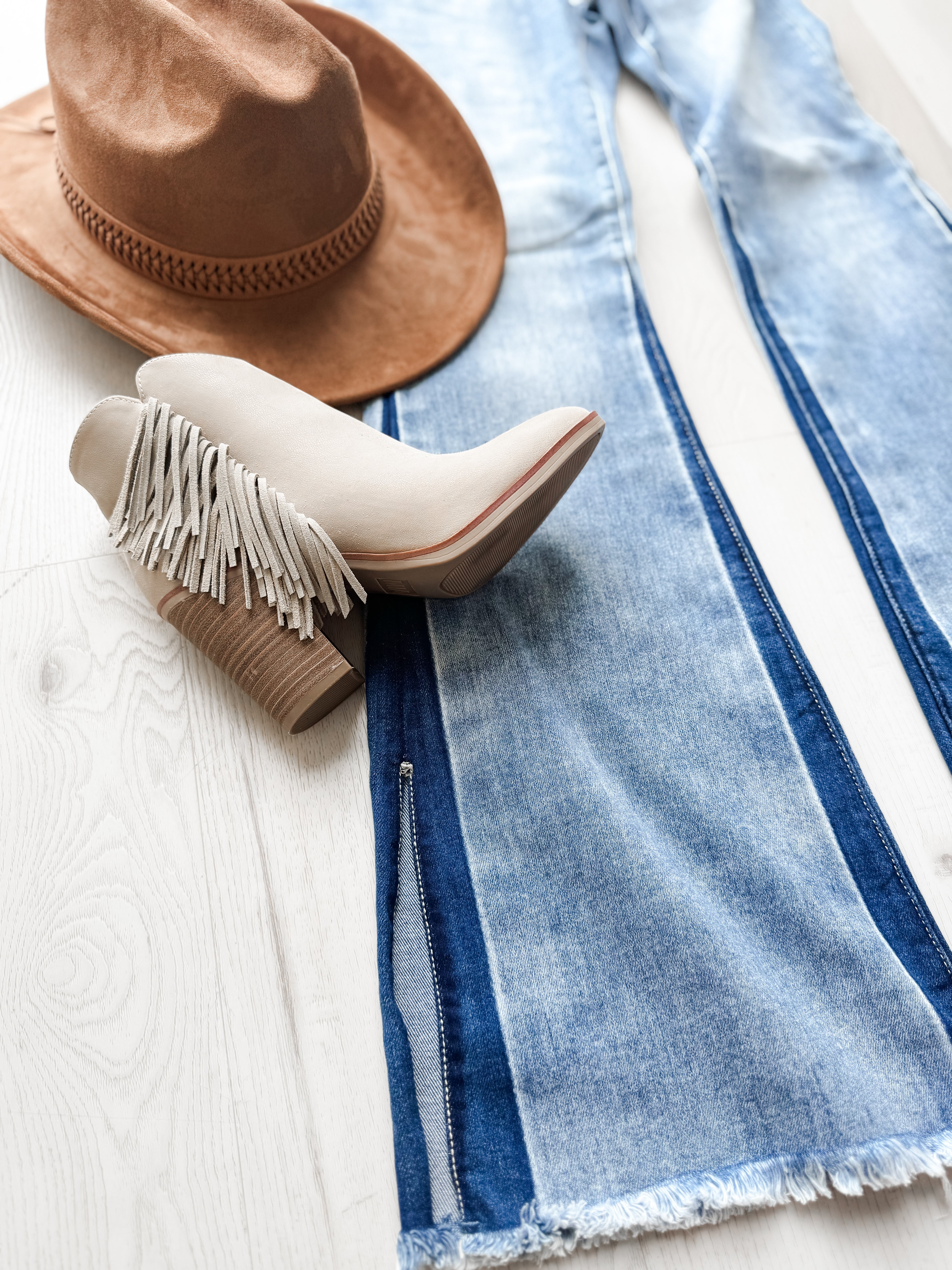 Risen Side Shadow Slit Flare Jean